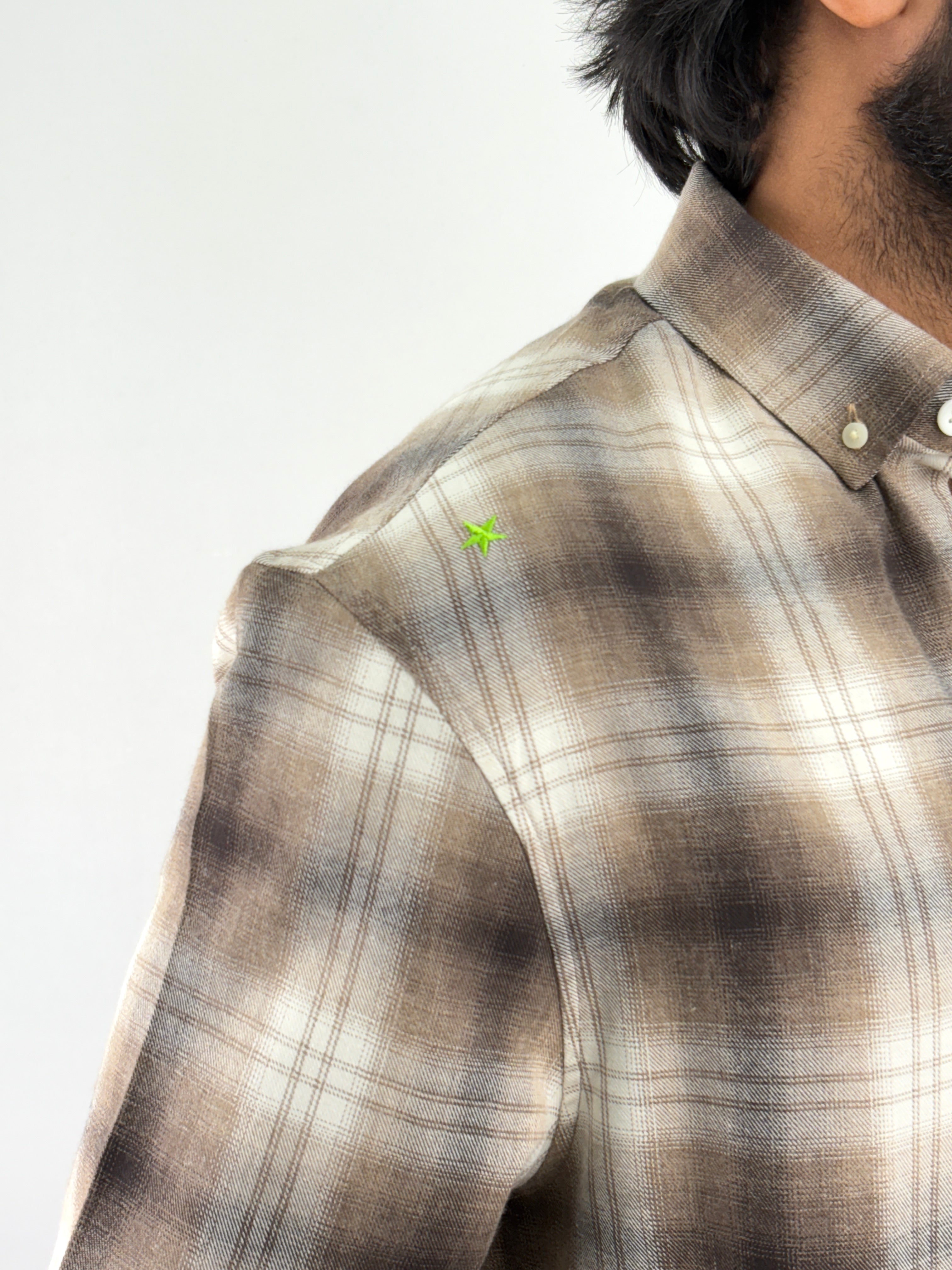 Brown Oversized Flannel Shirt