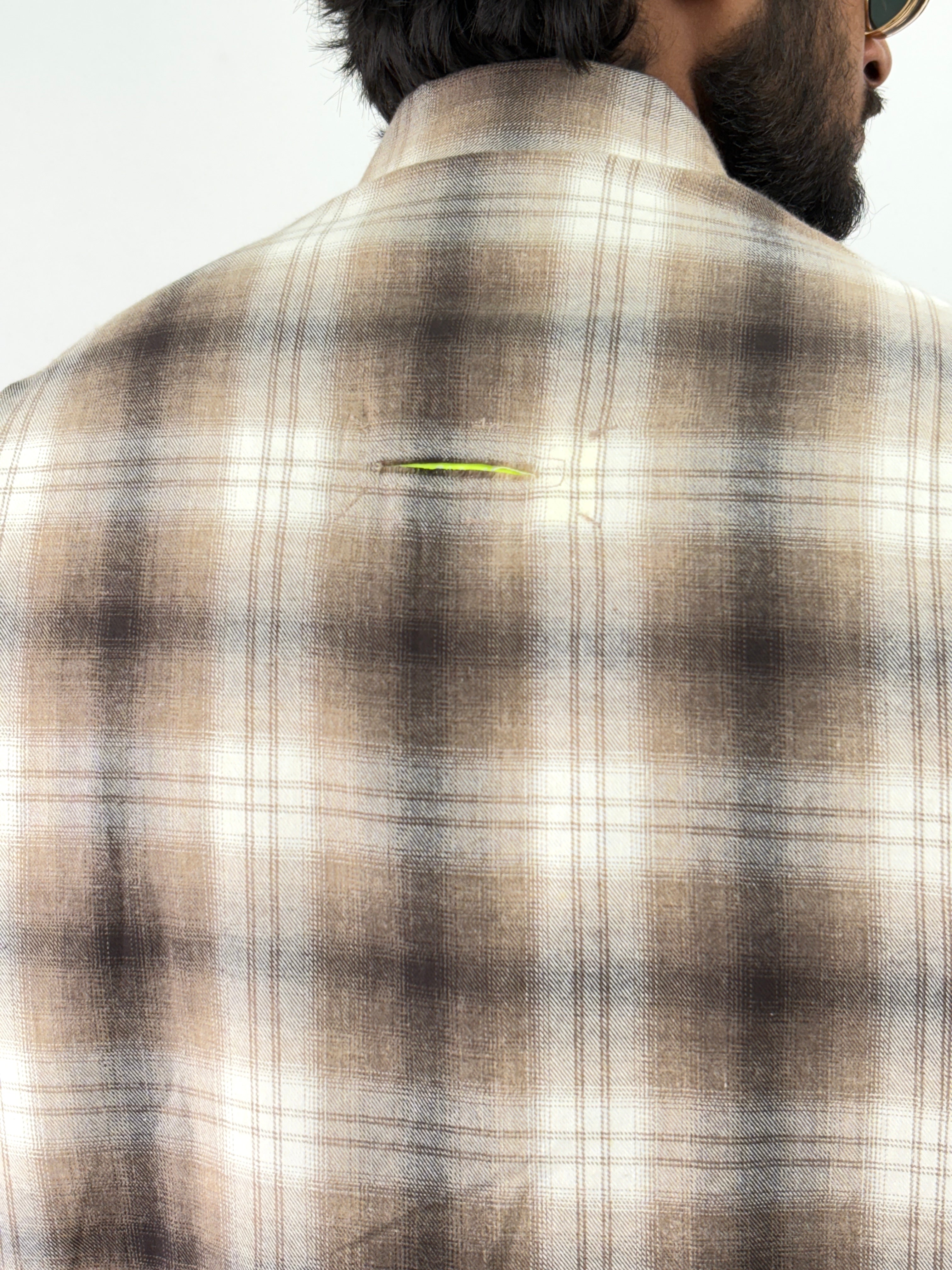 Brown Oversized Flannel Shirt