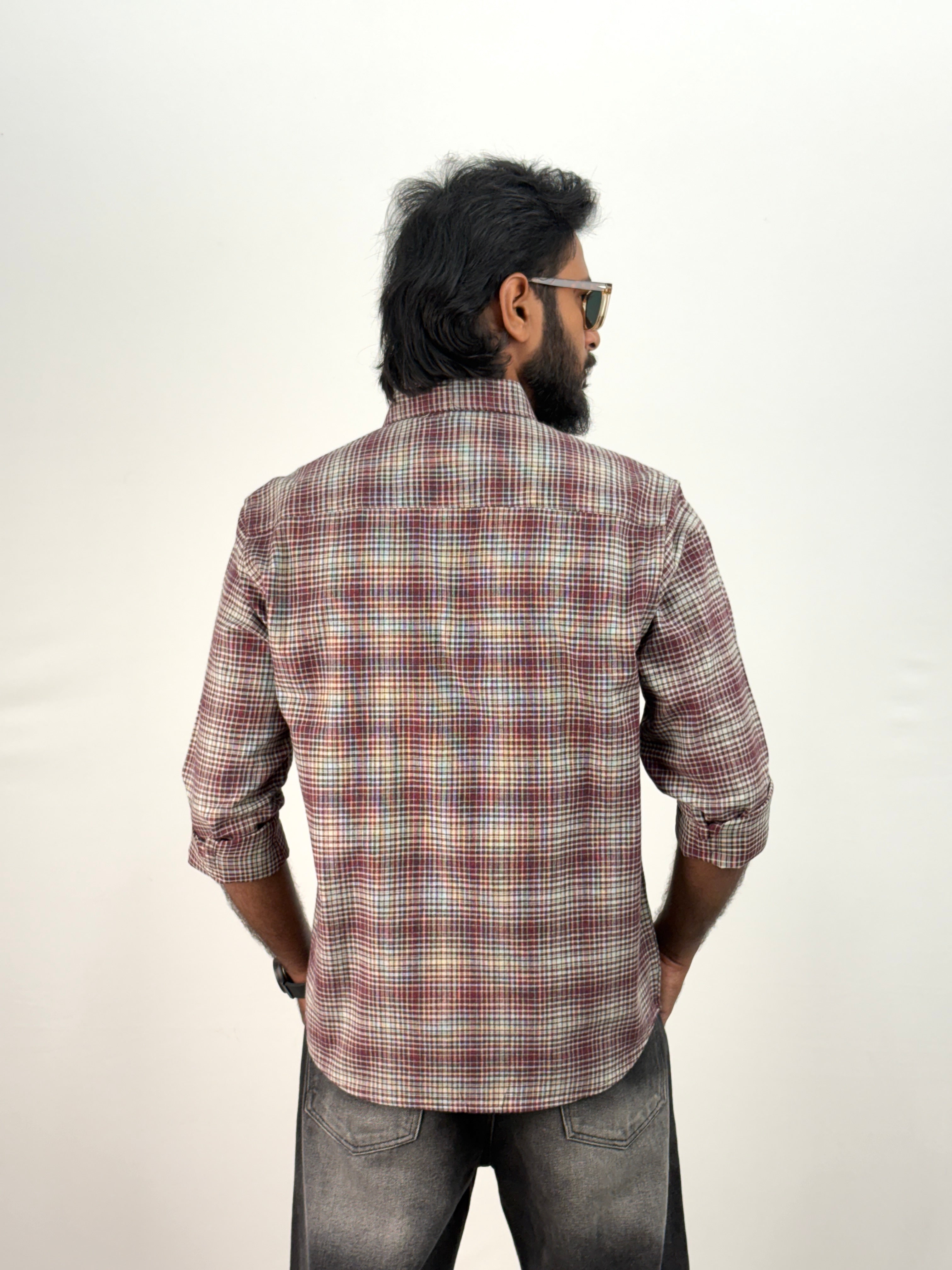 Maroon Flannel Shirt
