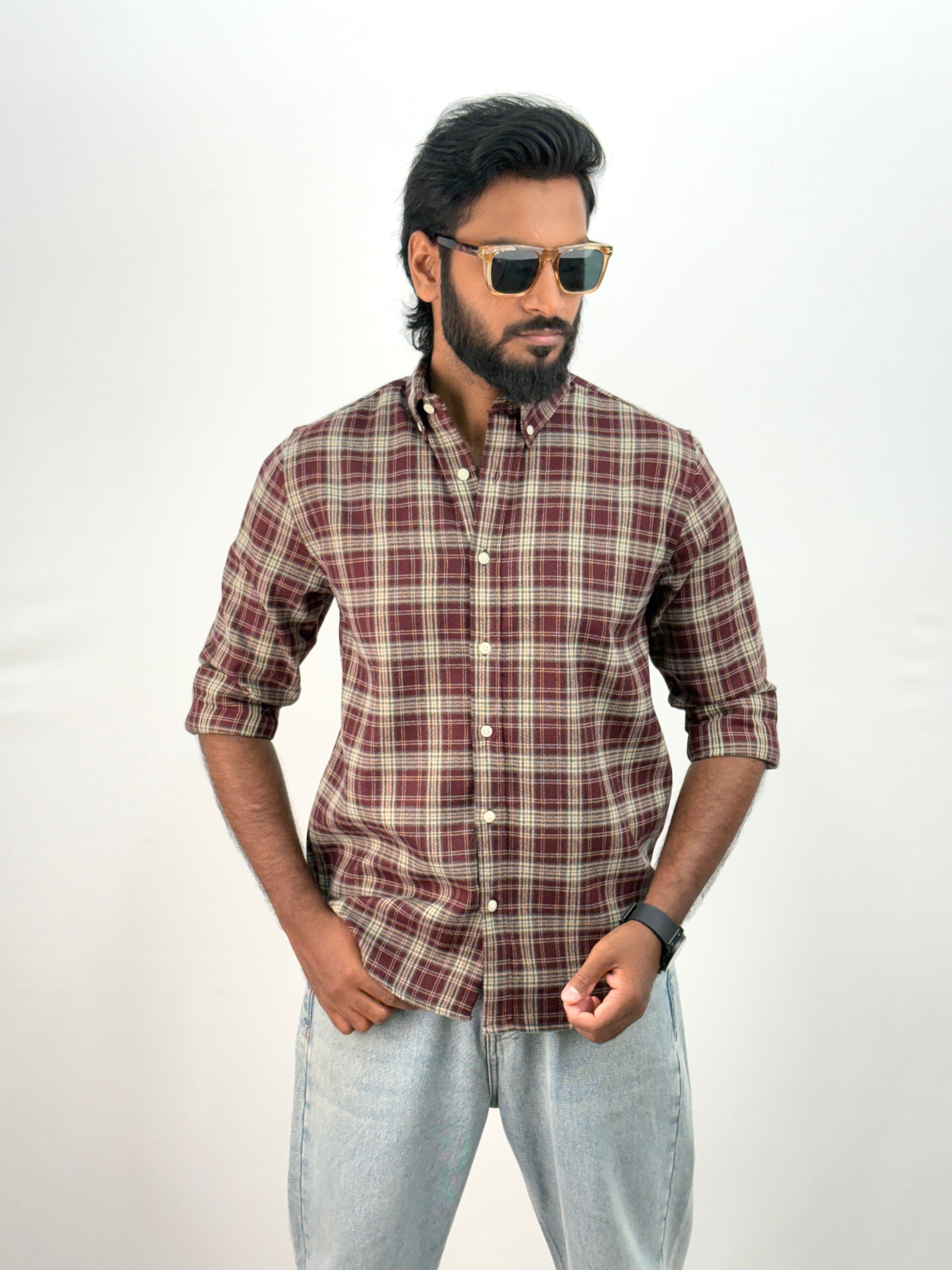 Maroon IMP Flannel Shirt