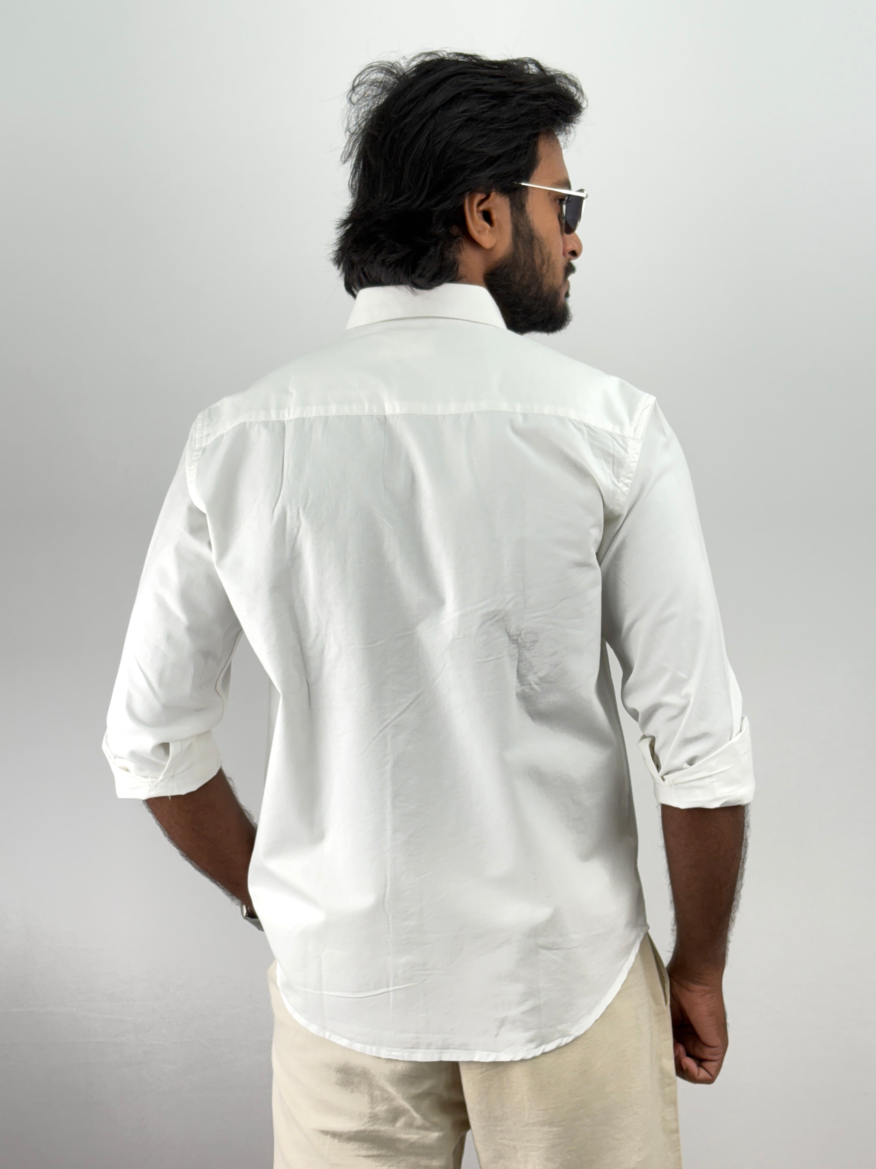 White Embroidery Shirts