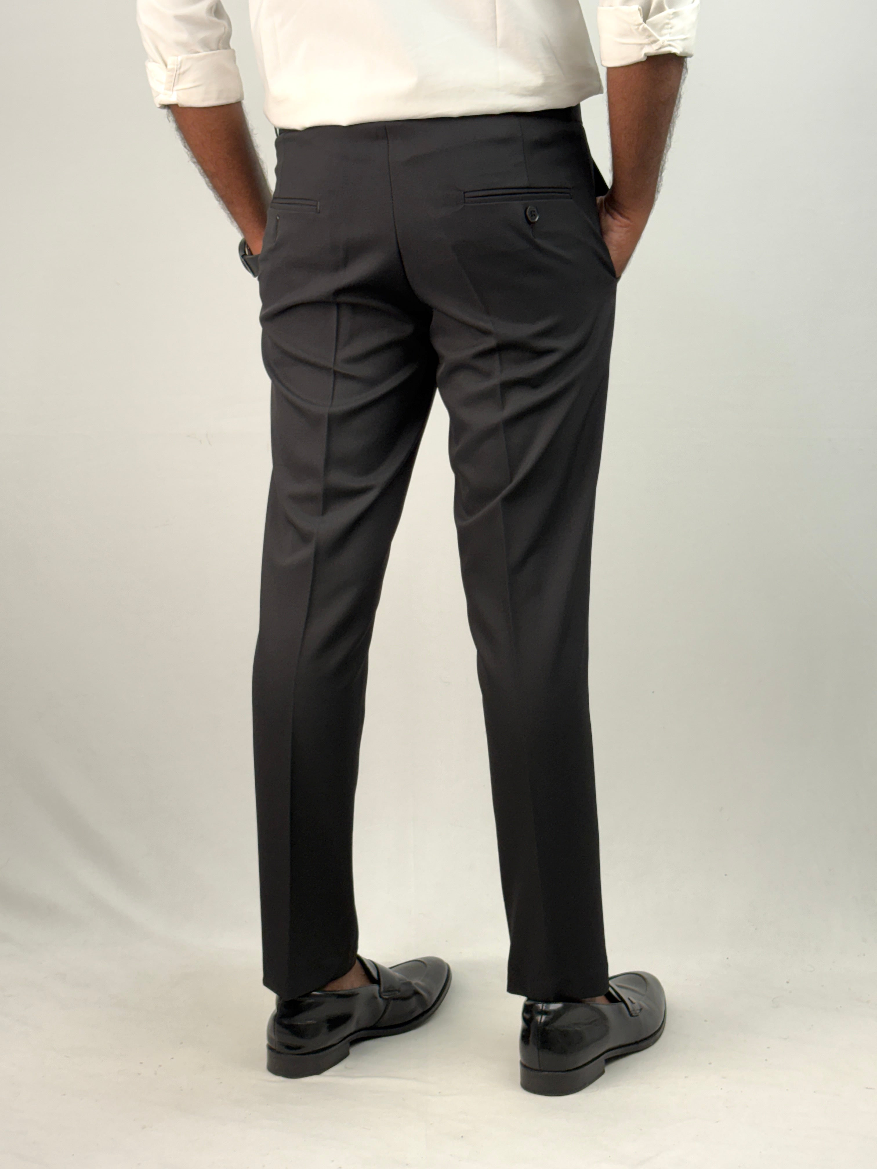 Black Ankle Fit Formal Pant