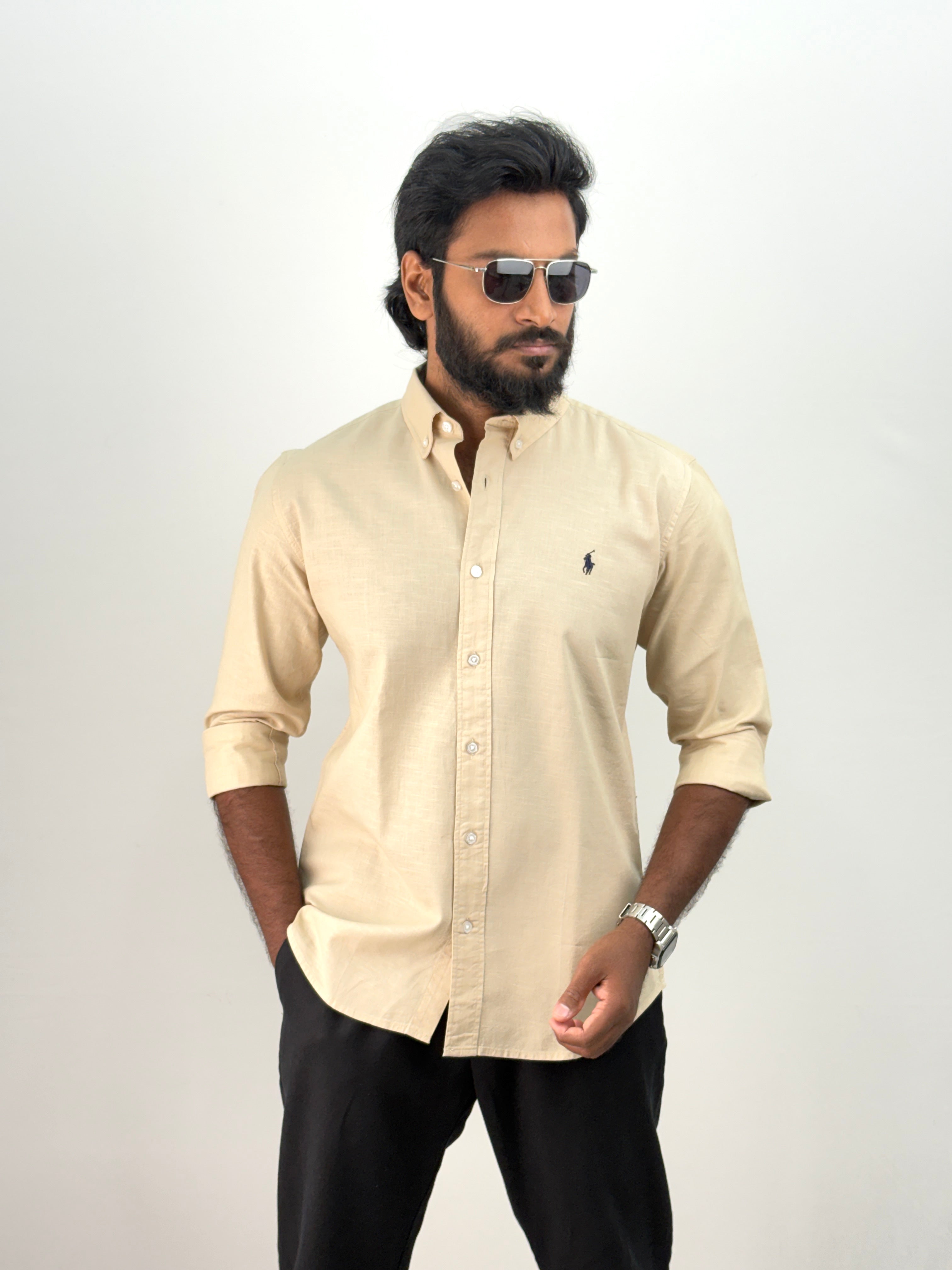 Beige Linen Shirt