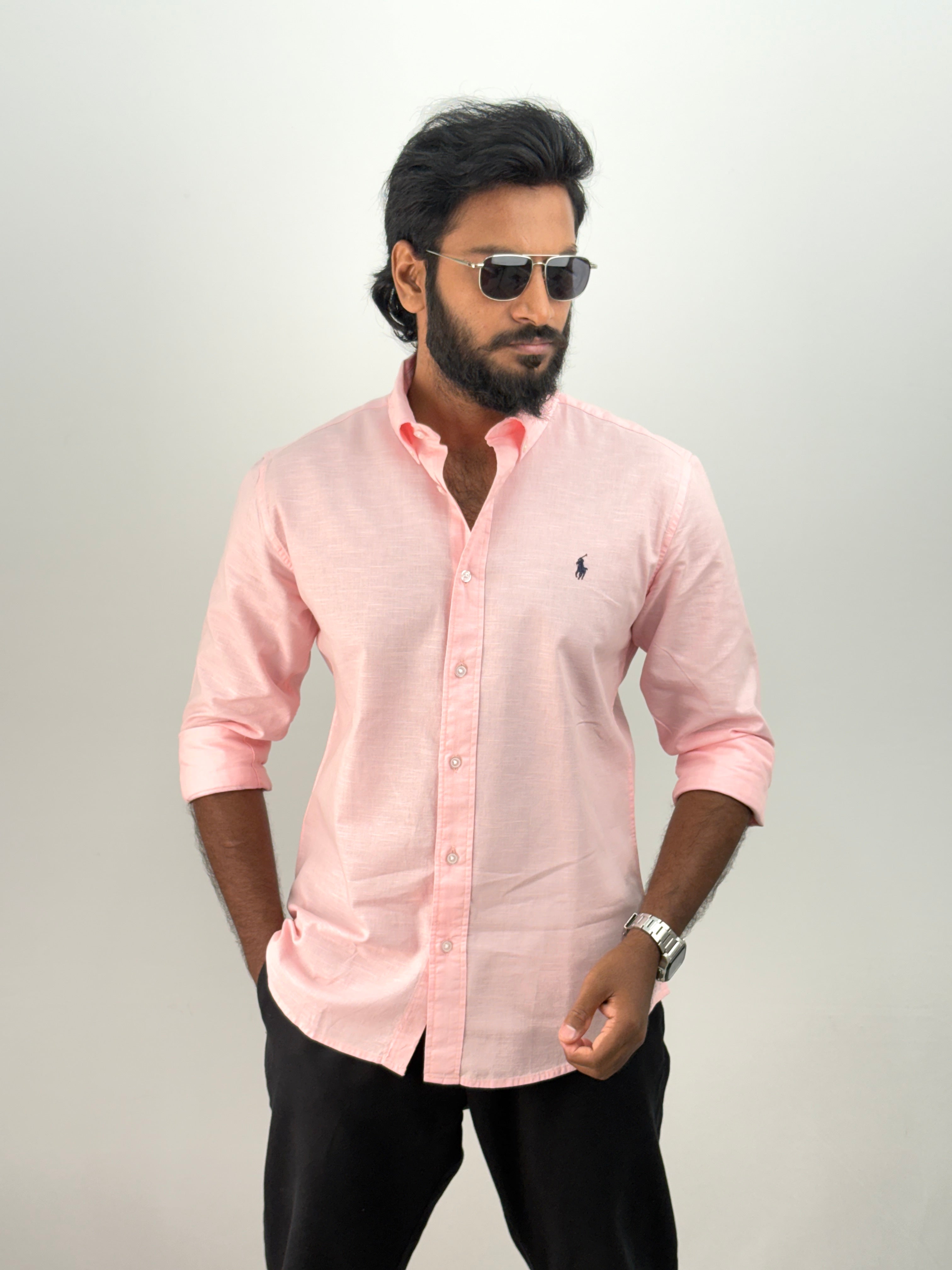 Light Pink Linen Shirt