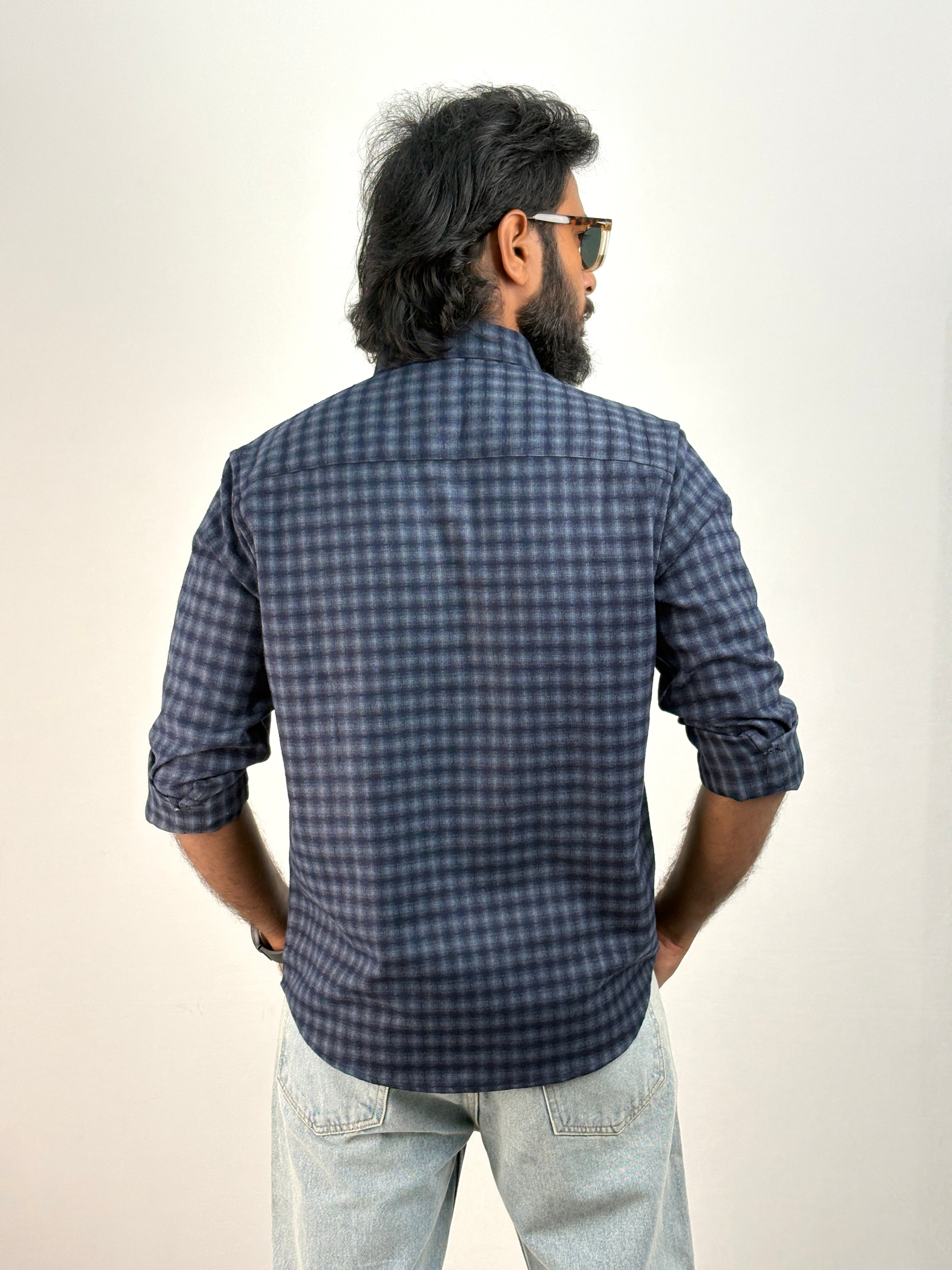 Navy IMP Flannel Shirt