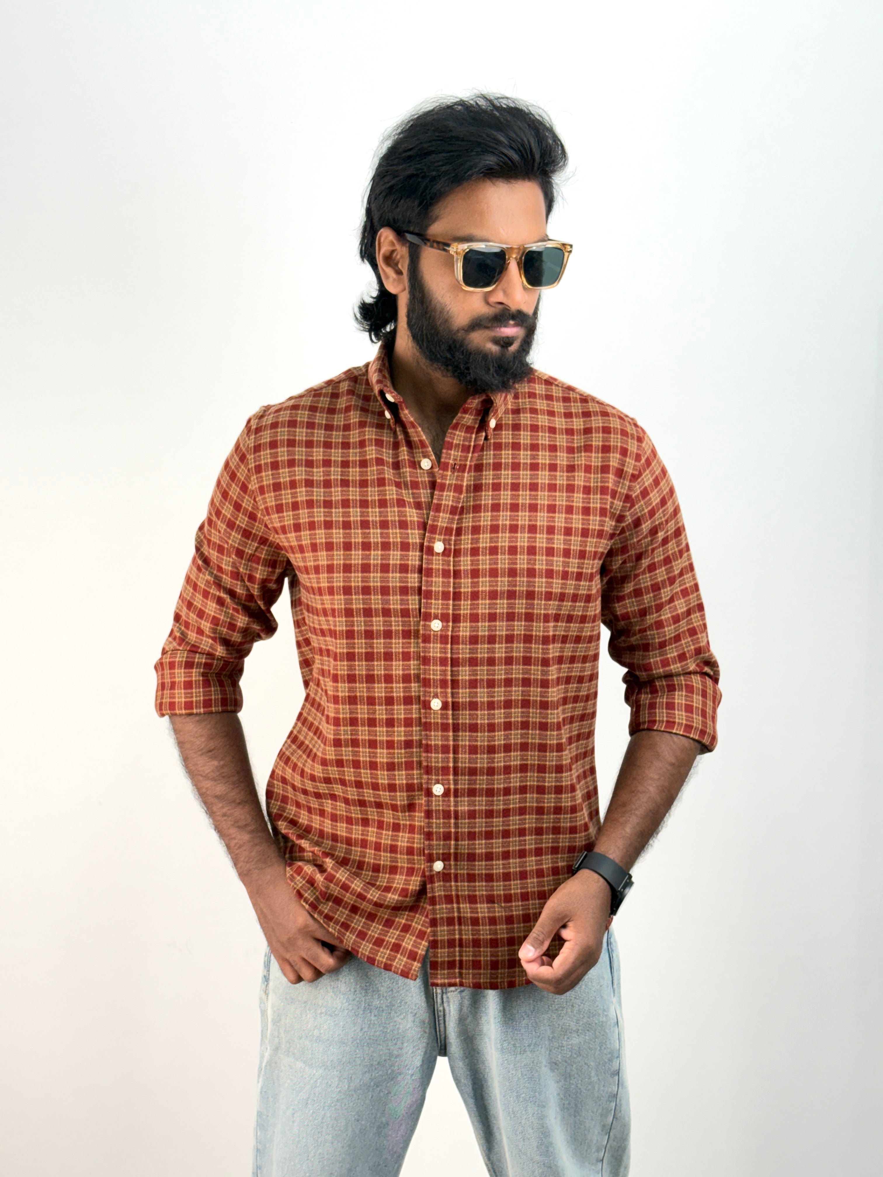 Red IMP Flannel Shirt