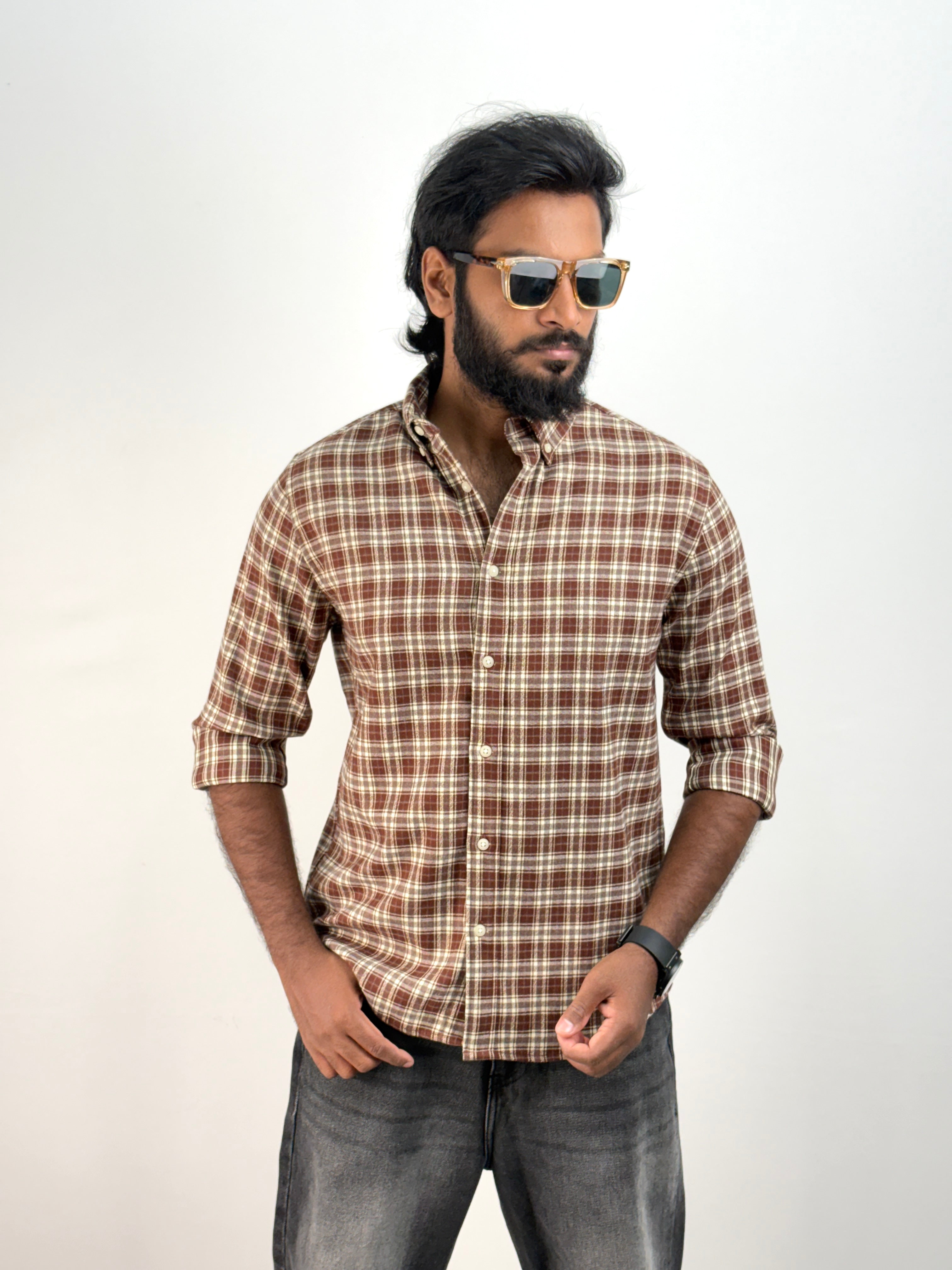 Brick Red IMP Flannel Shirt