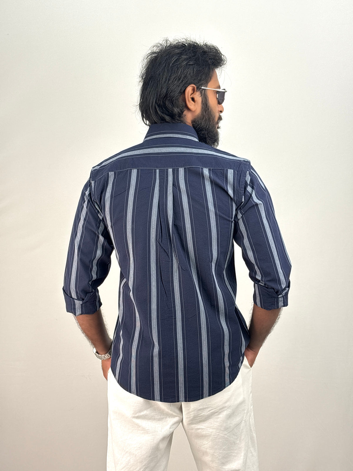 Navy Stripe Shirt #