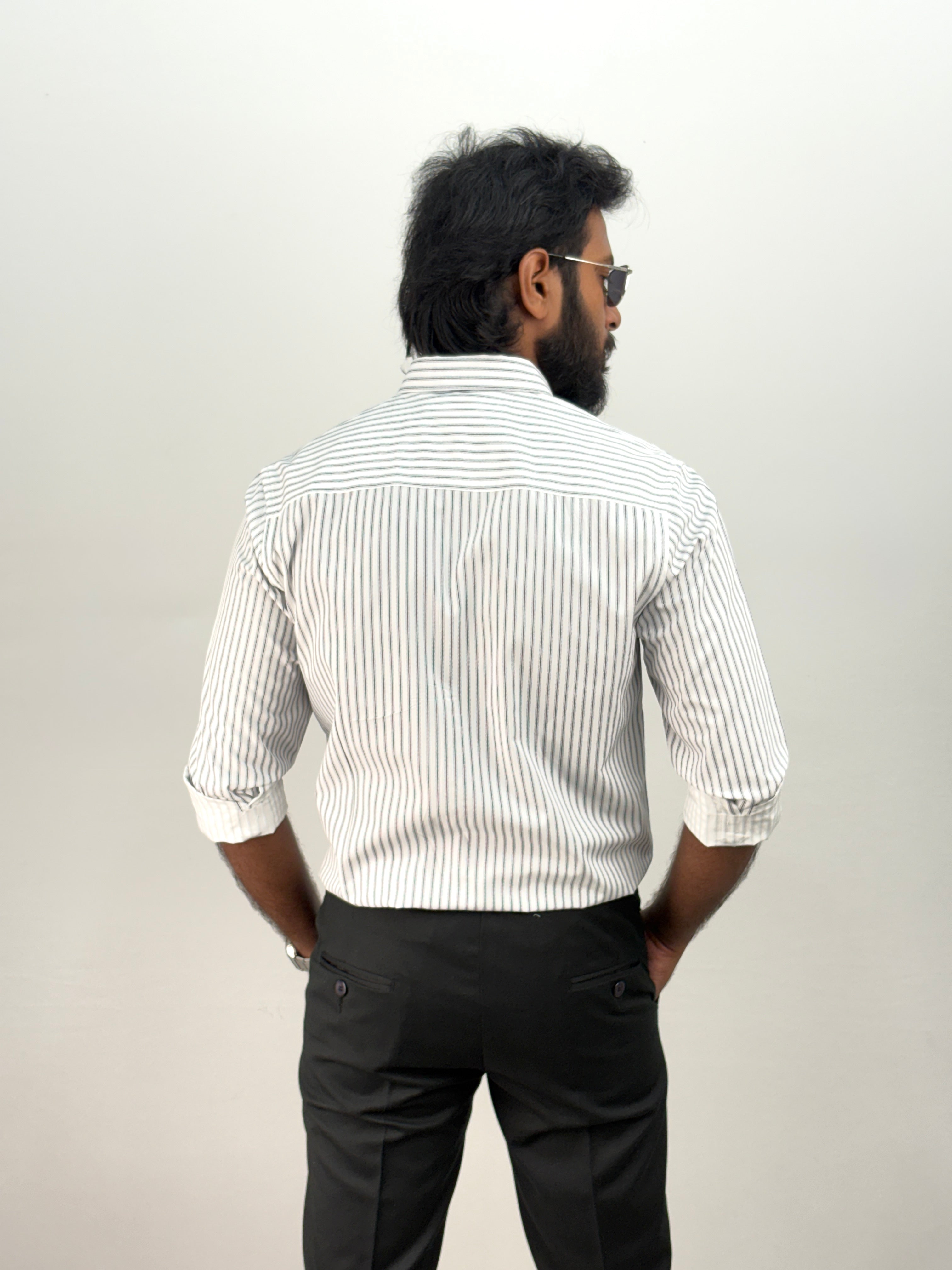 White IMP Stripe Shirt