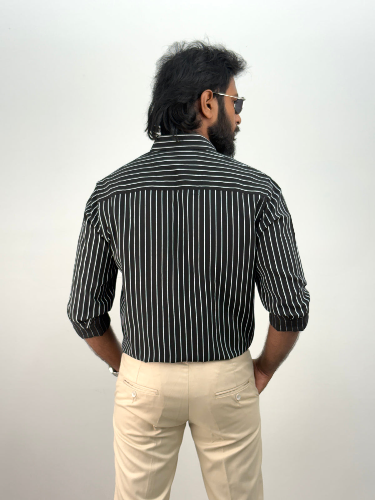 Black IMP Stripe Shirt