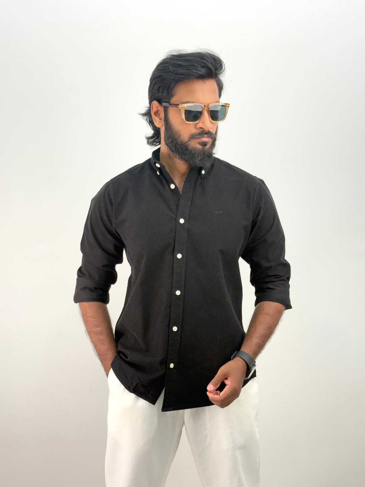 Black Plain Shirt