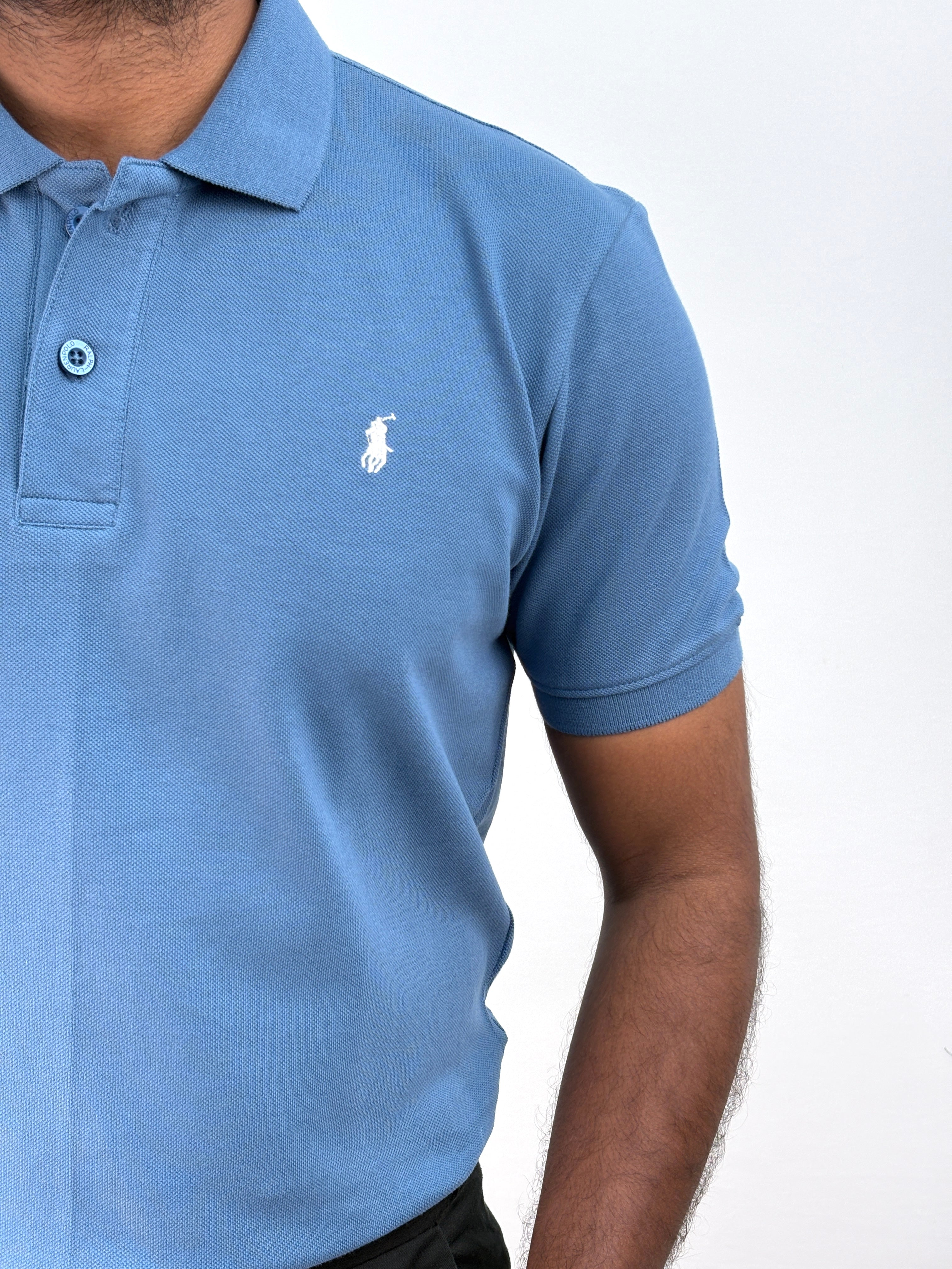 Blue Half Sleeve Polo T-shirt