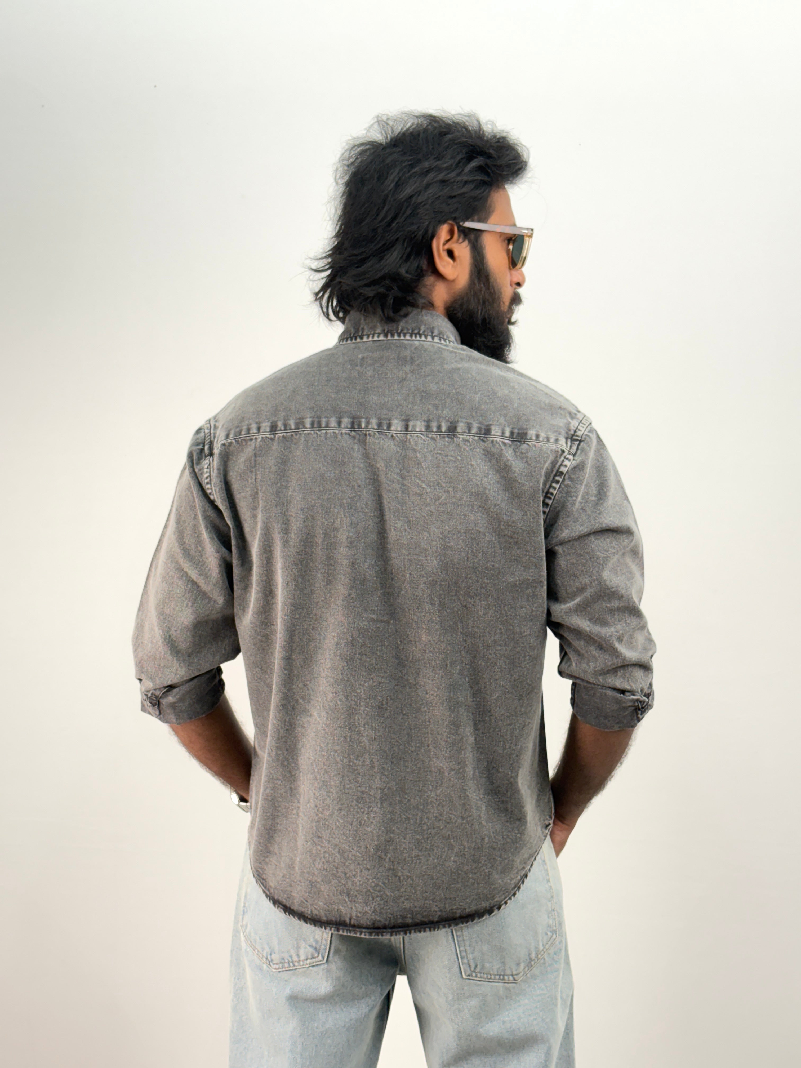 Grey Denim Shirt 2