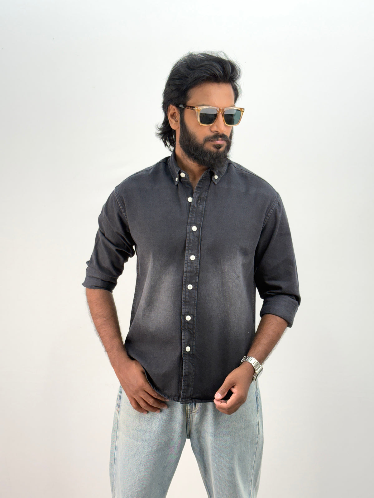 Black Denim Shirt 2