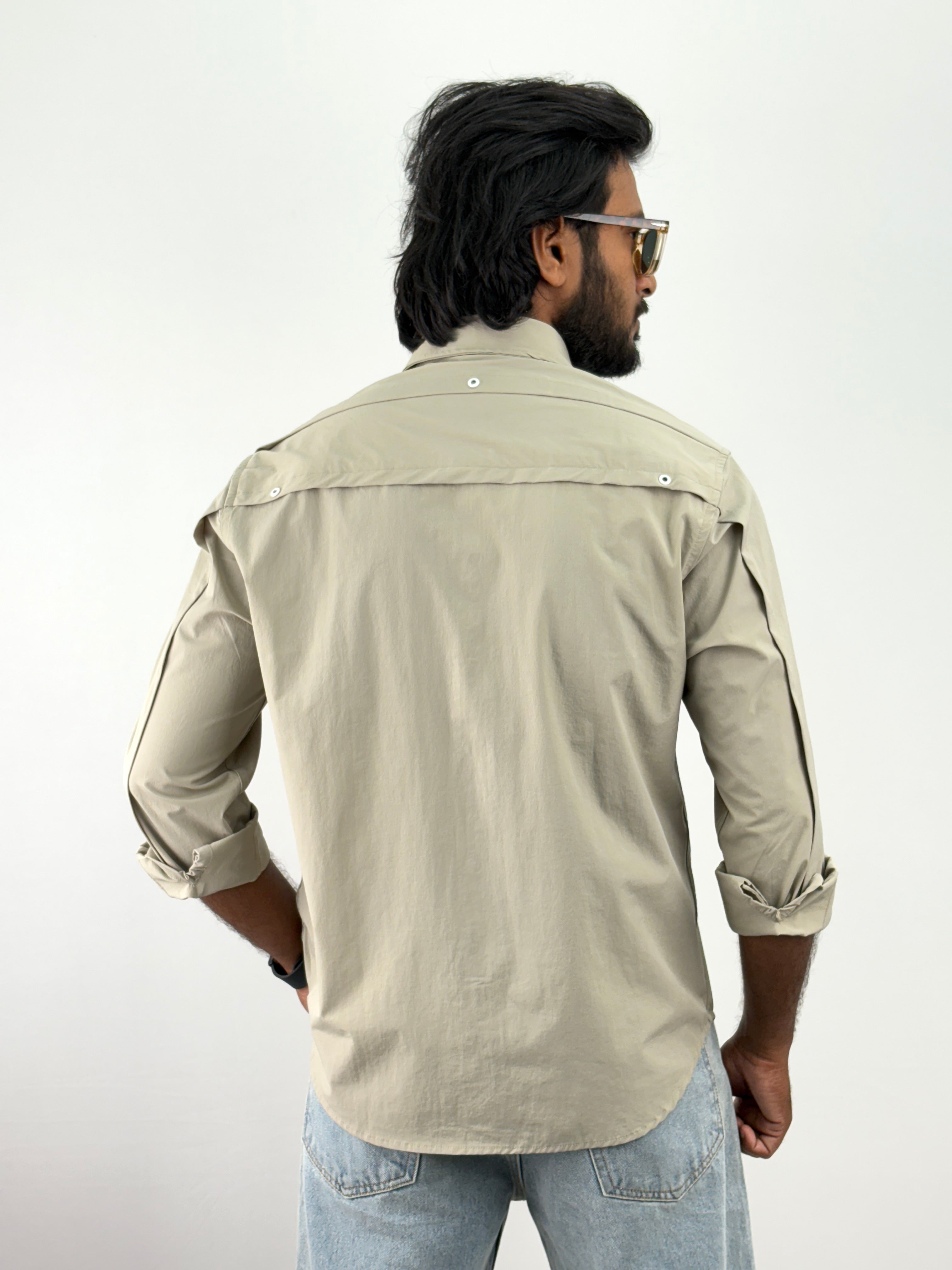 Beige Oversized Shirt