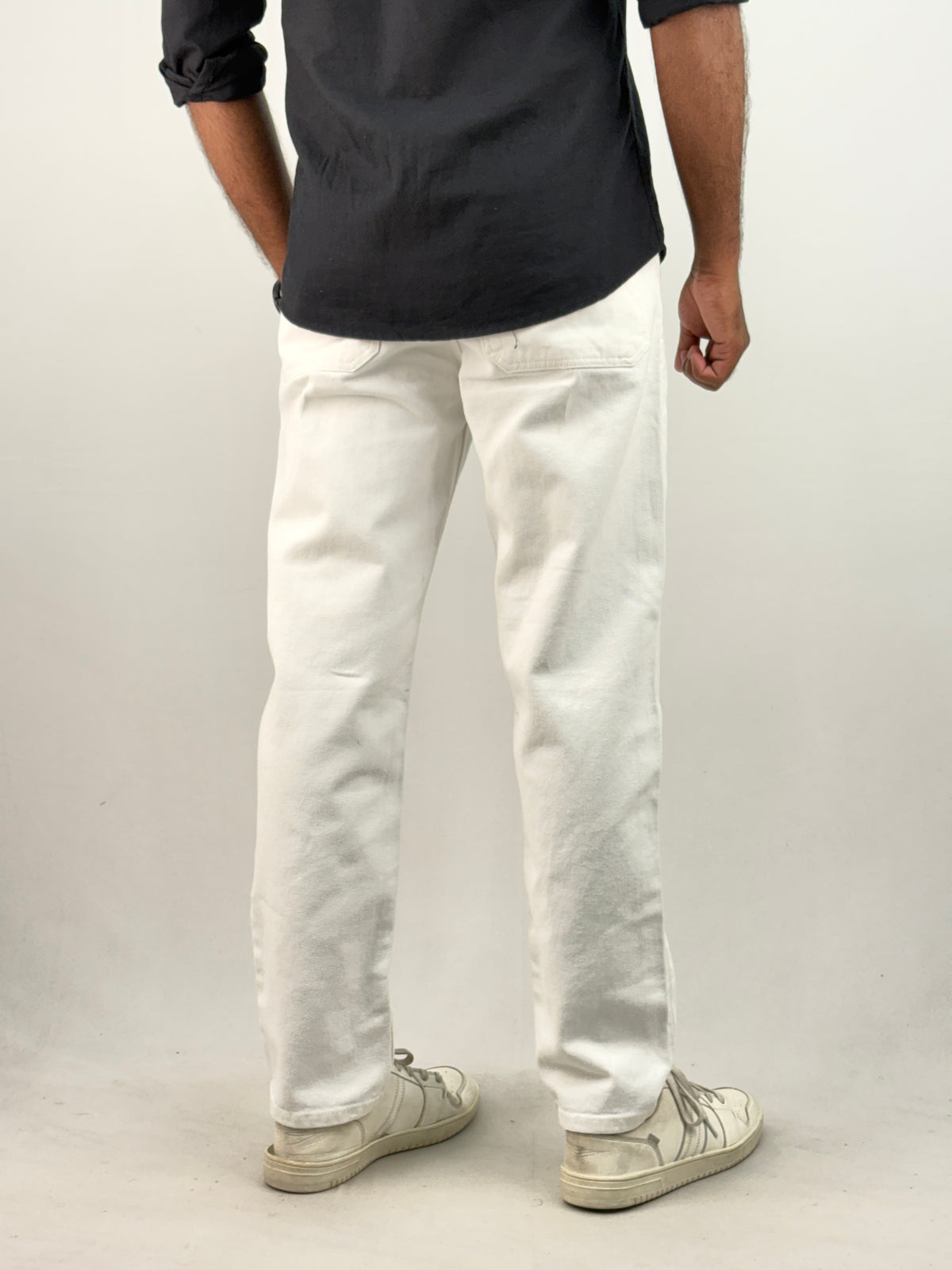 White Semi Baggy Jean