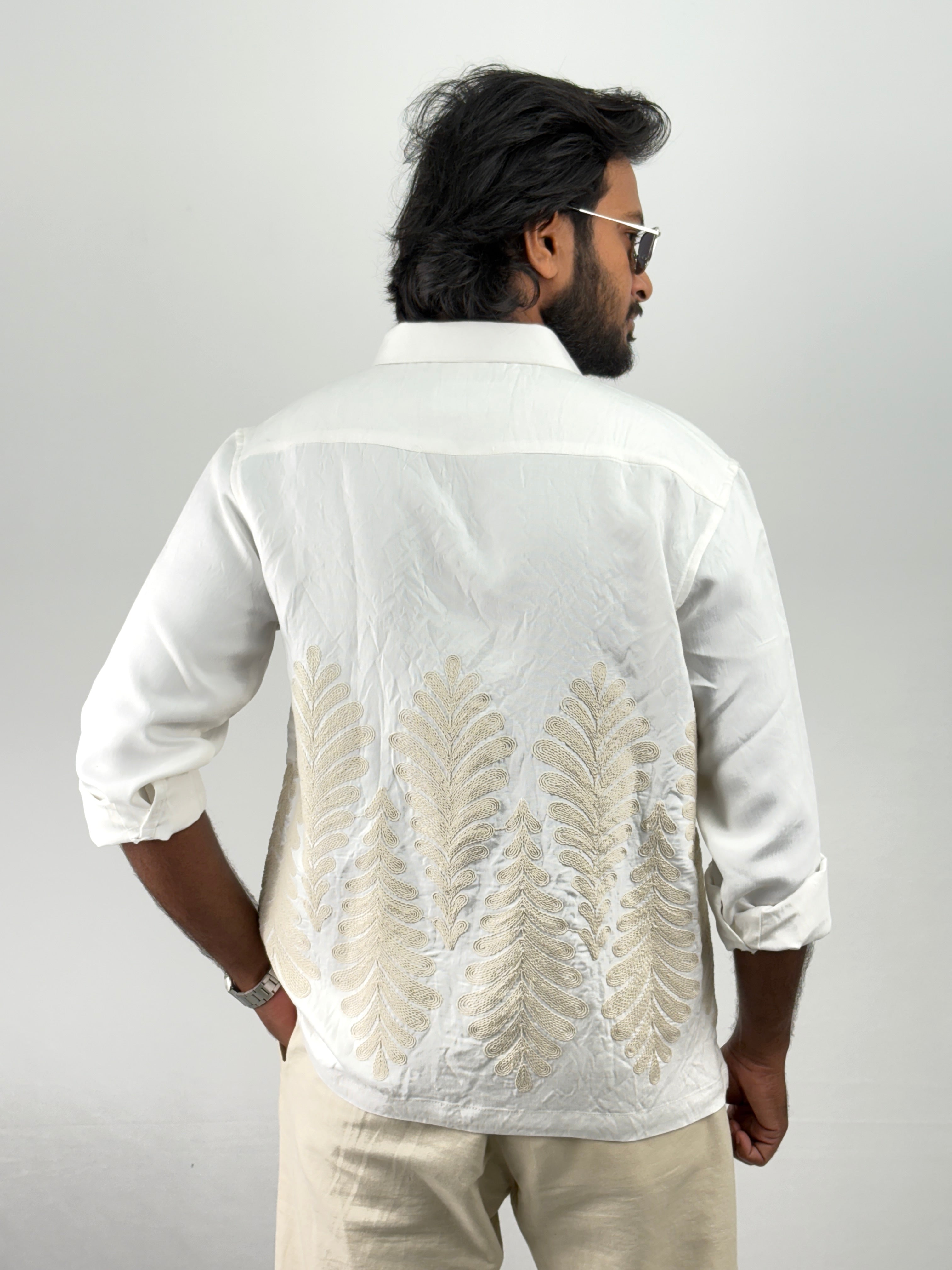 White Embroidery Shirts
