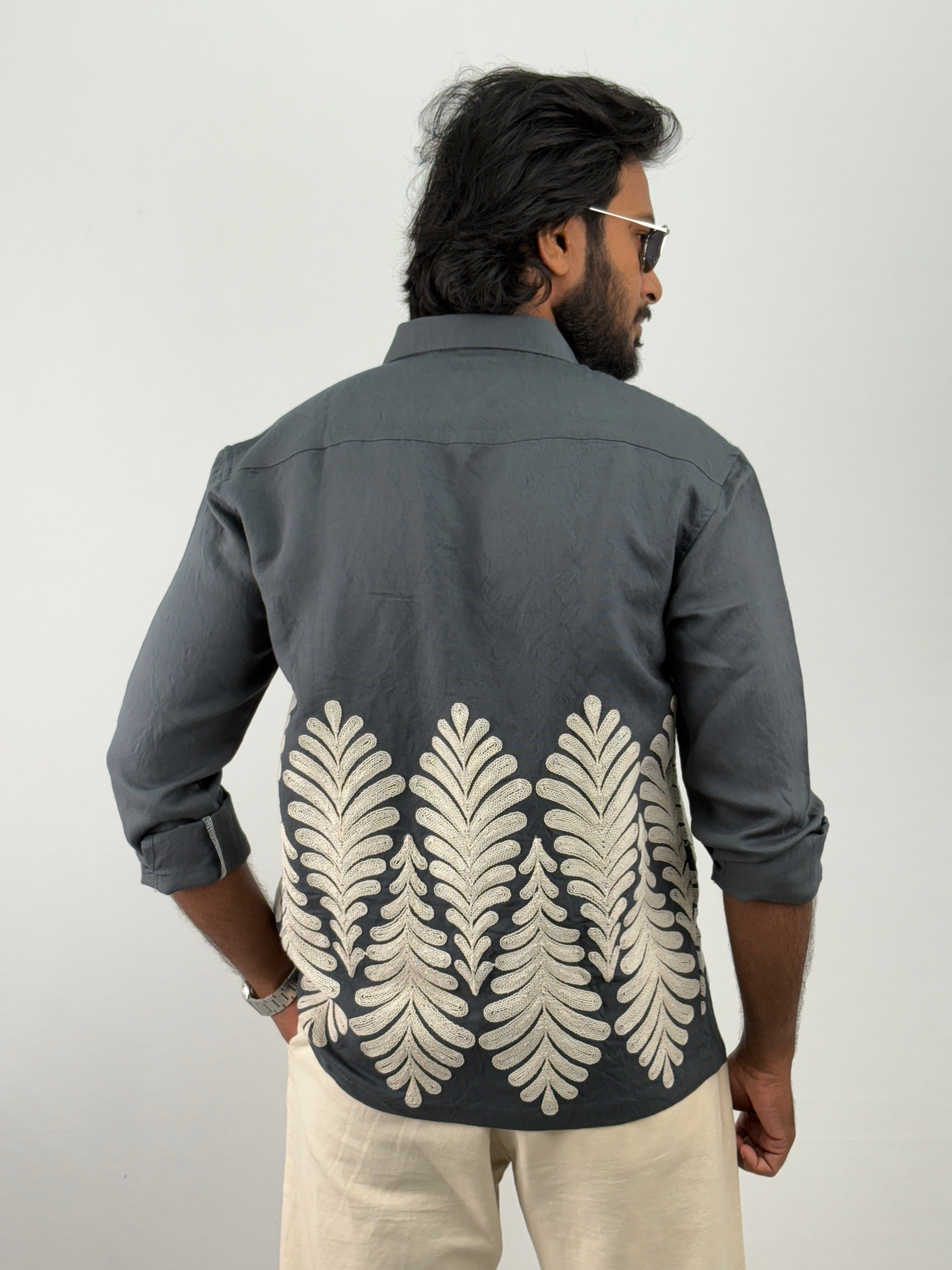 Teal Embroidery Shirts