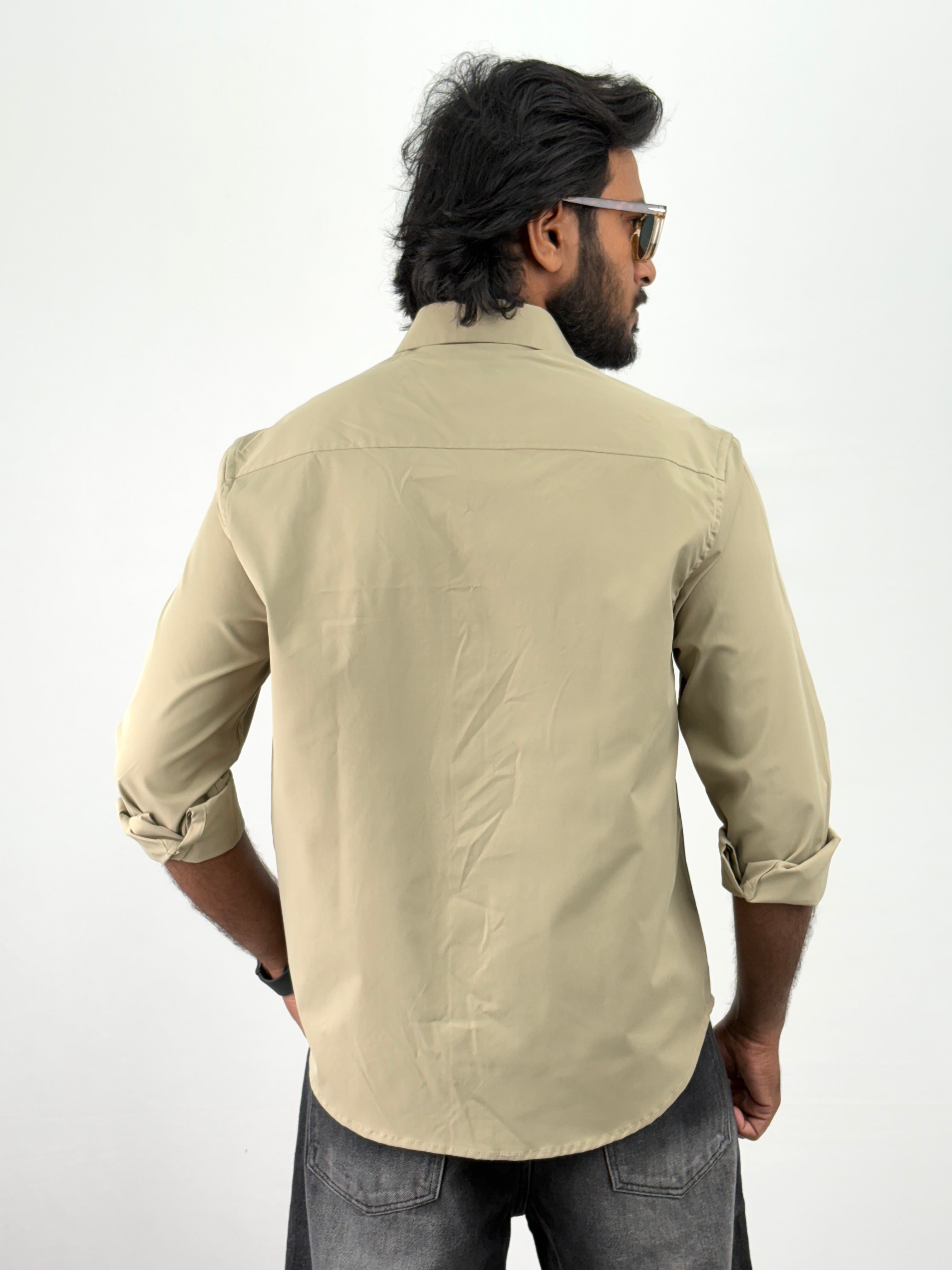 Beige Oversized Shirt