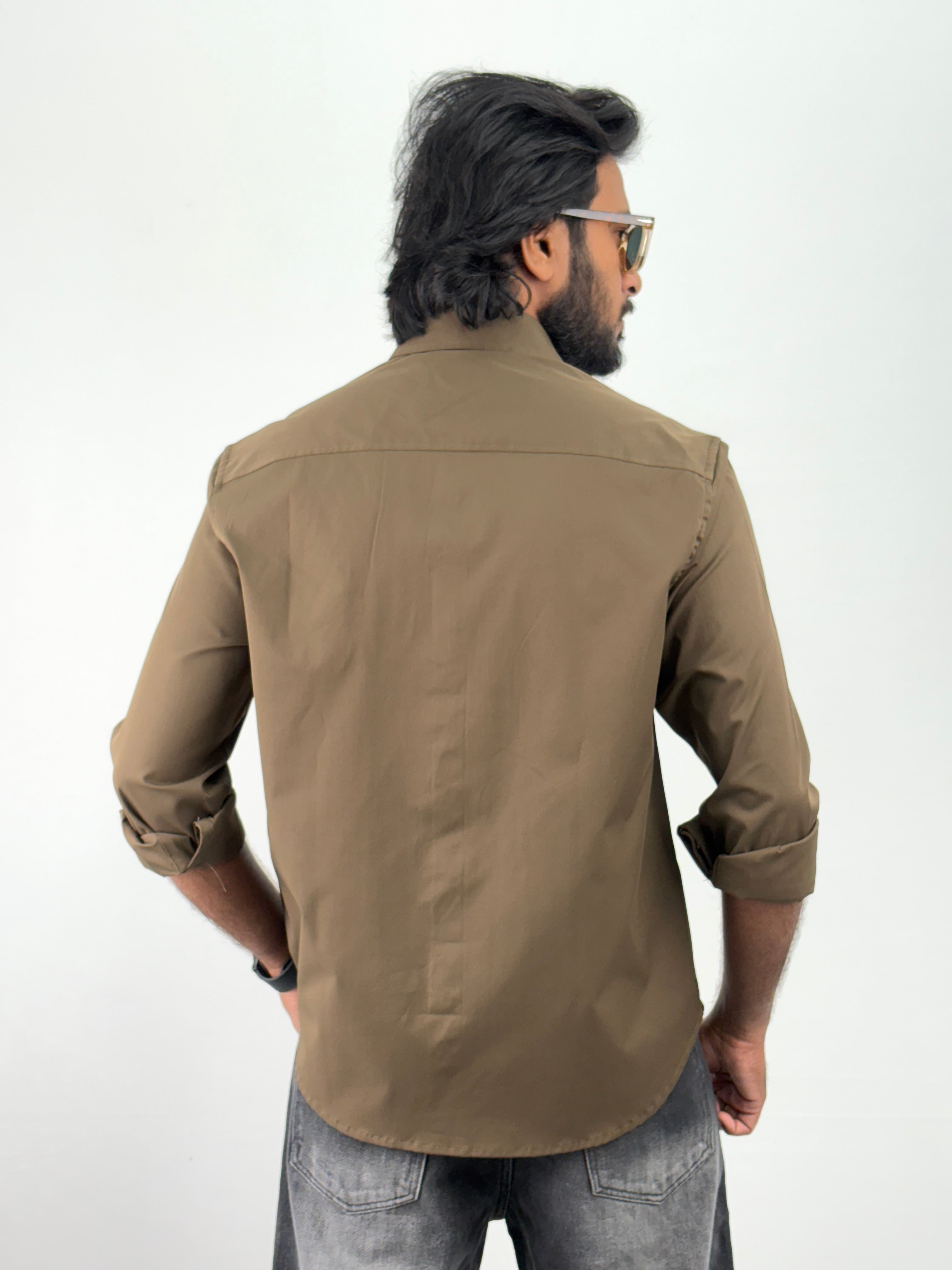 Dark Brown Oversized Shirt