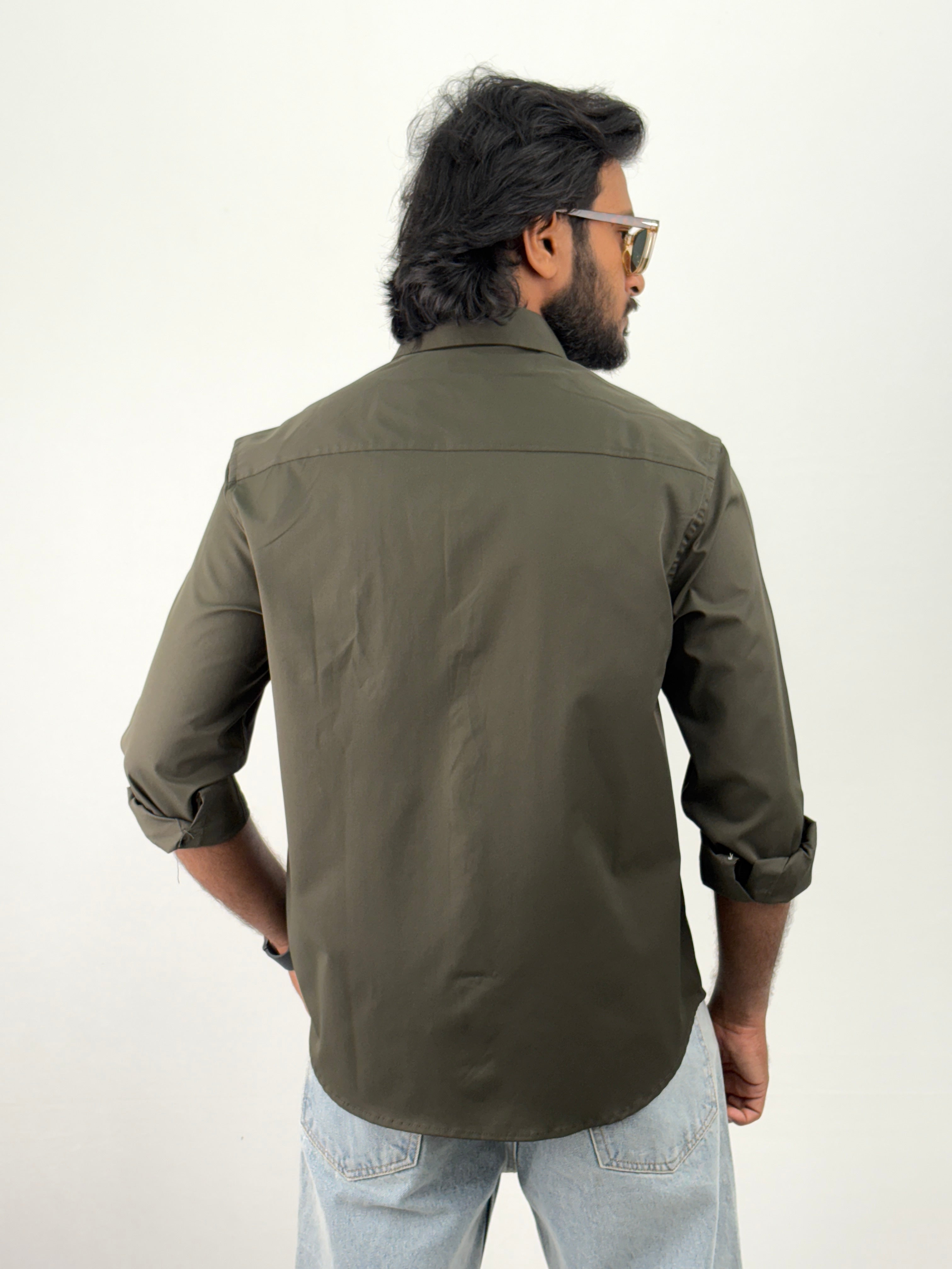 Dark Green Oversized Shirt
