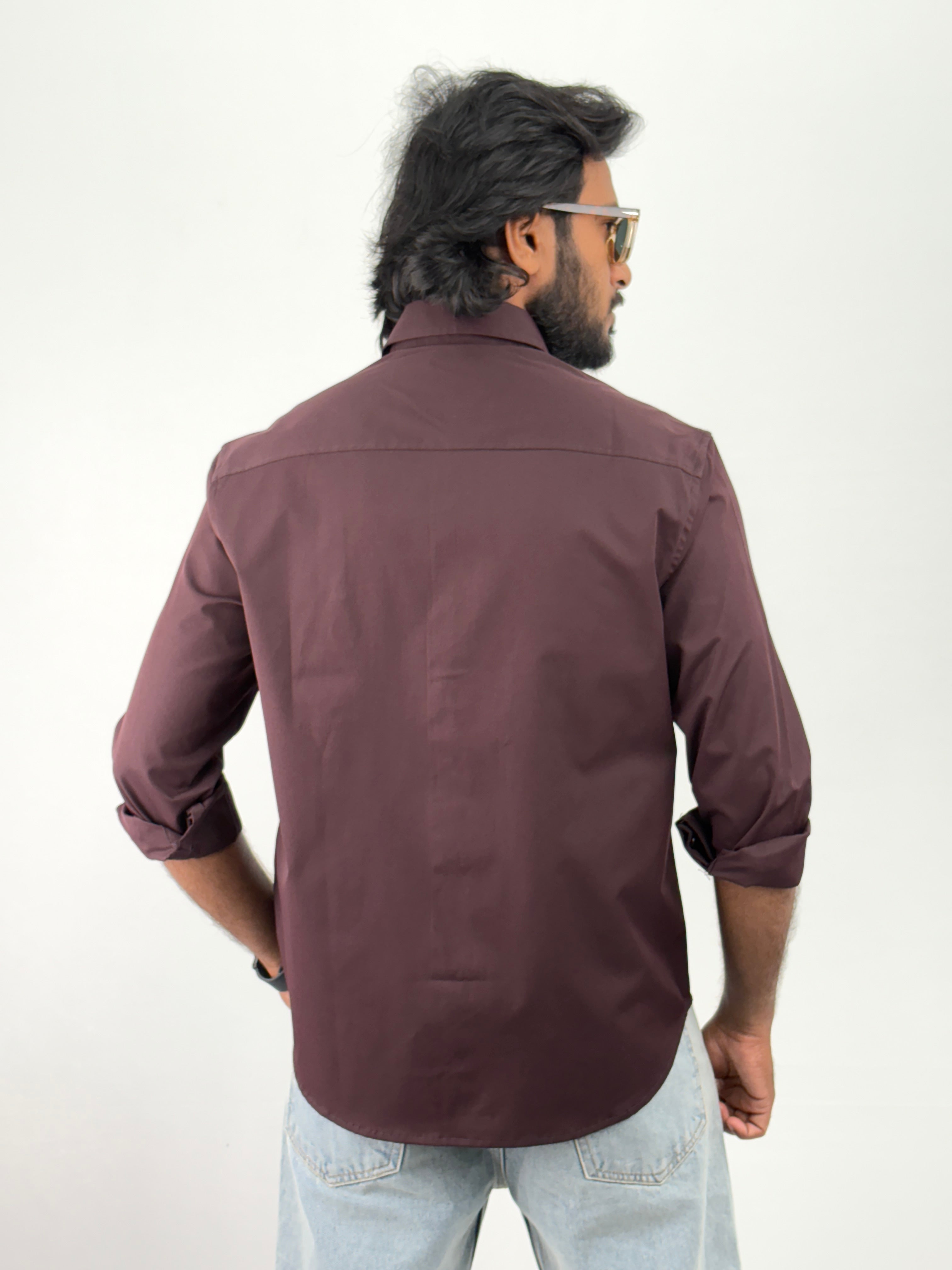 Maroon Oversized Shirt