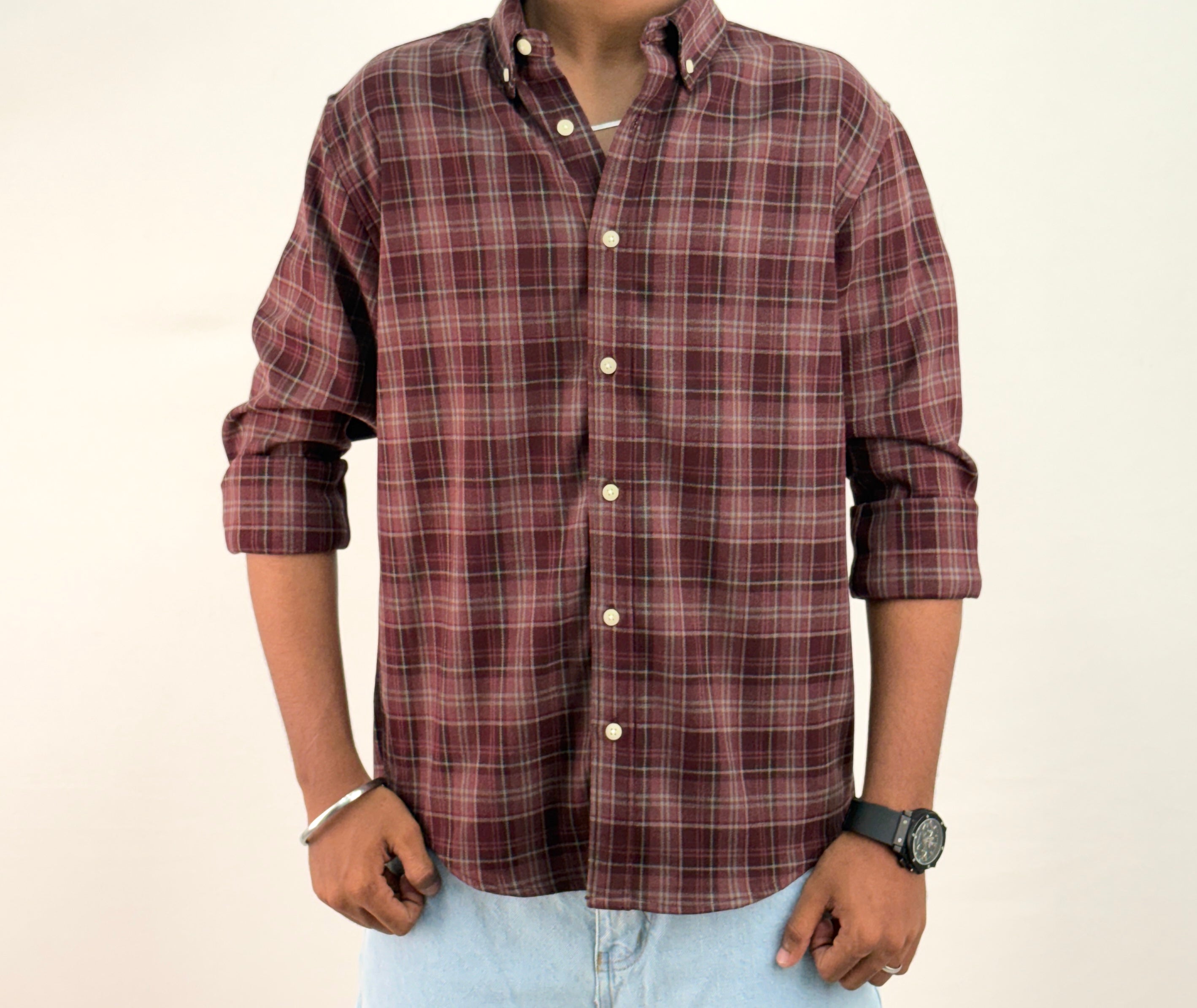 Burgundy IMP Flannel Shirt 2