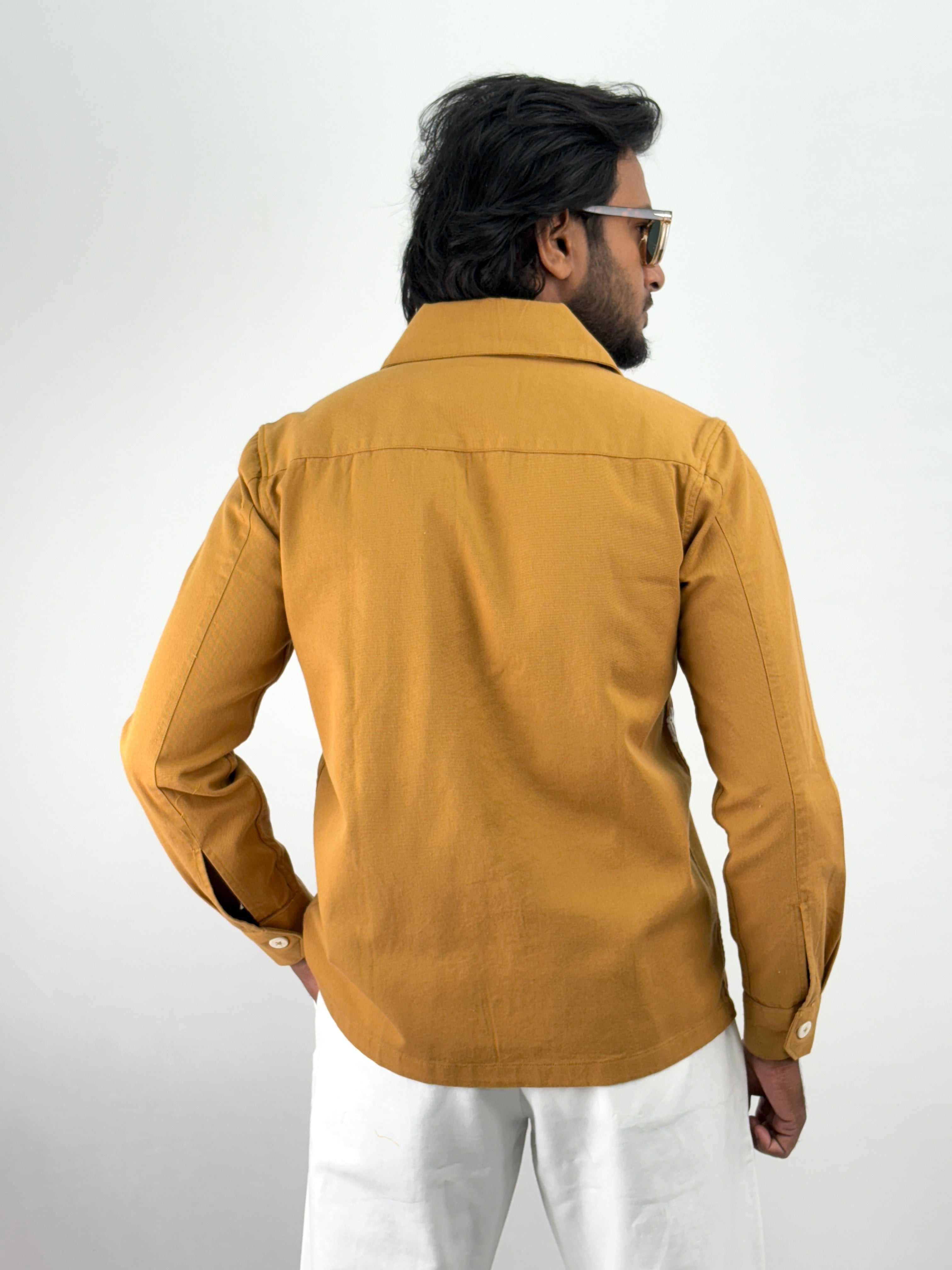 Mustard Embroidery Shacket