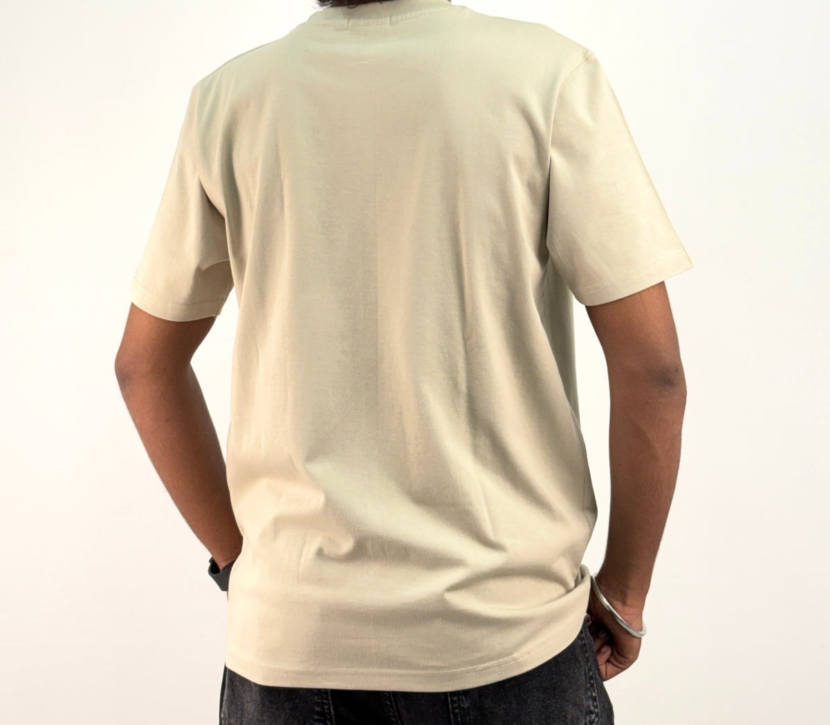 Beige Half Sleeve T-Shirt