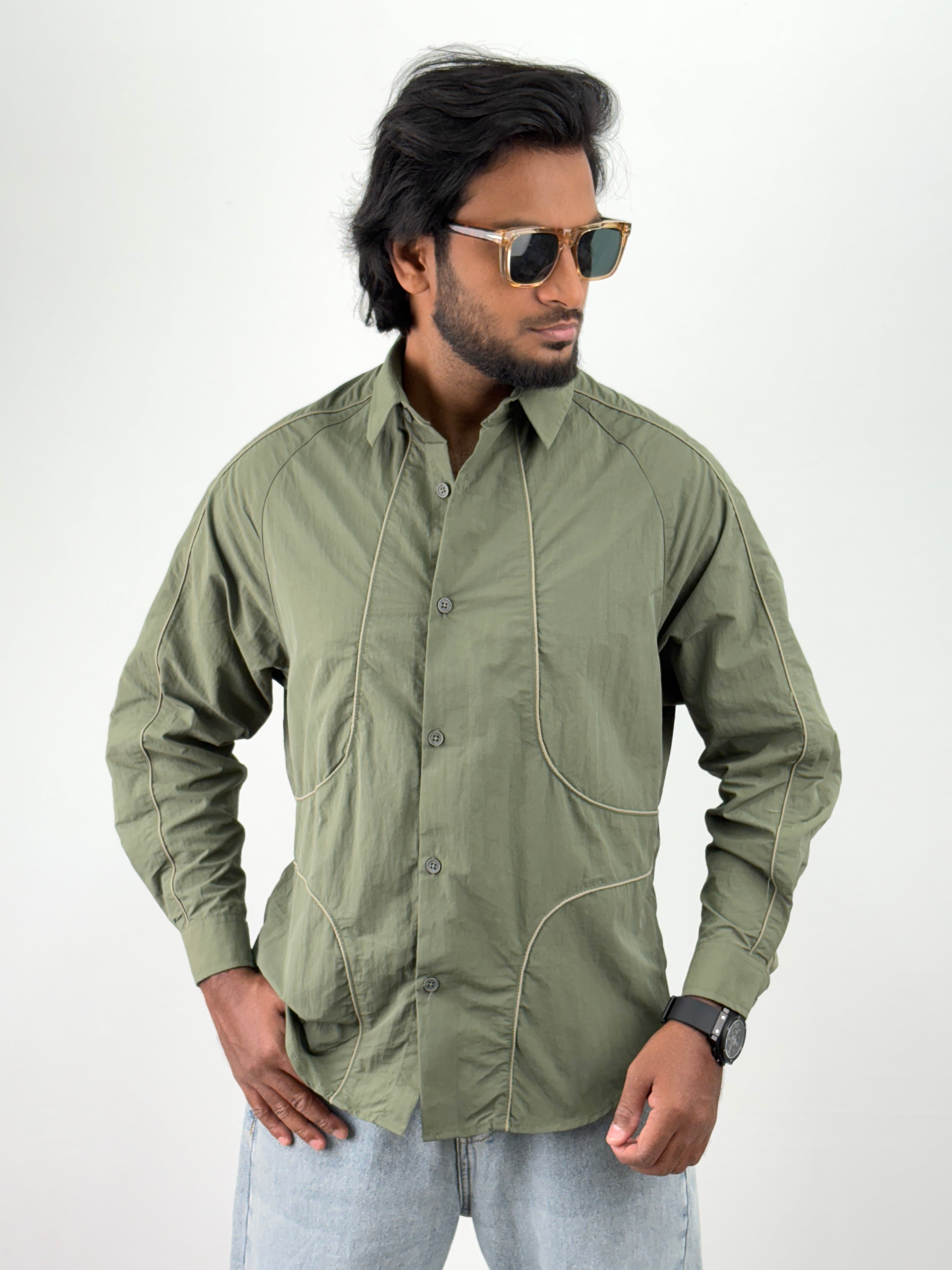 Green Oversized Shirts