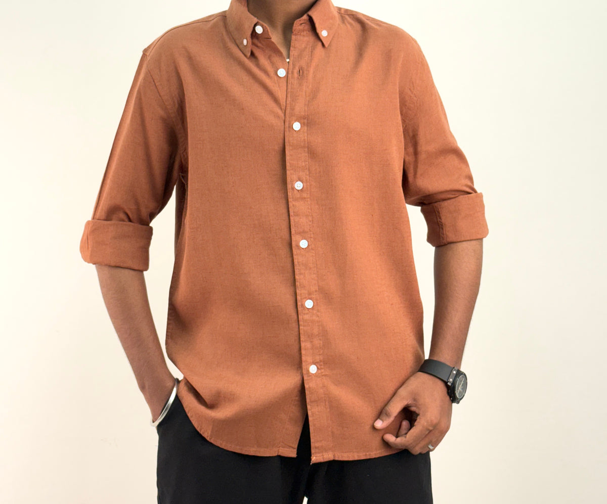 Rust Linen Shirt