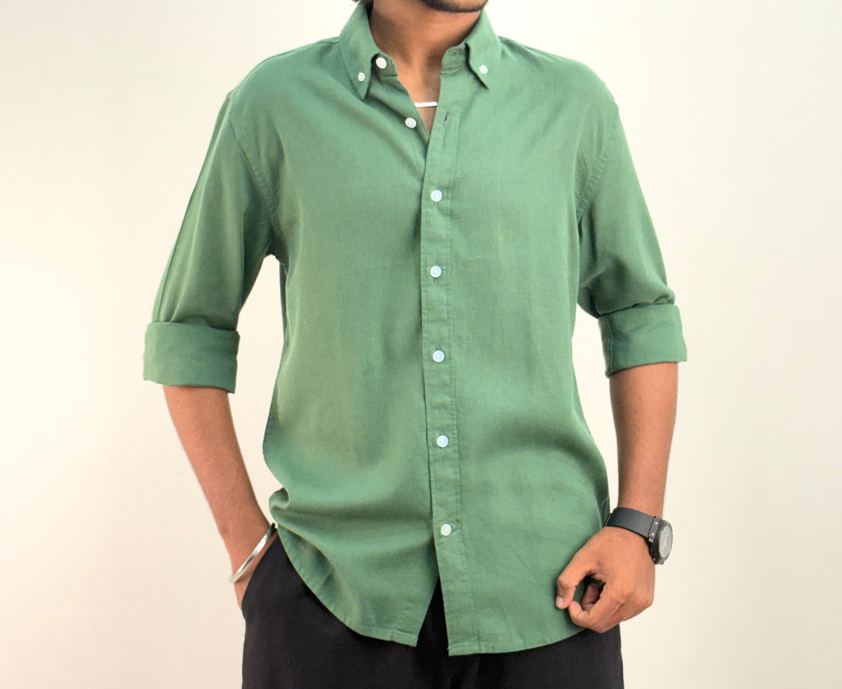 Green Linen Shirt