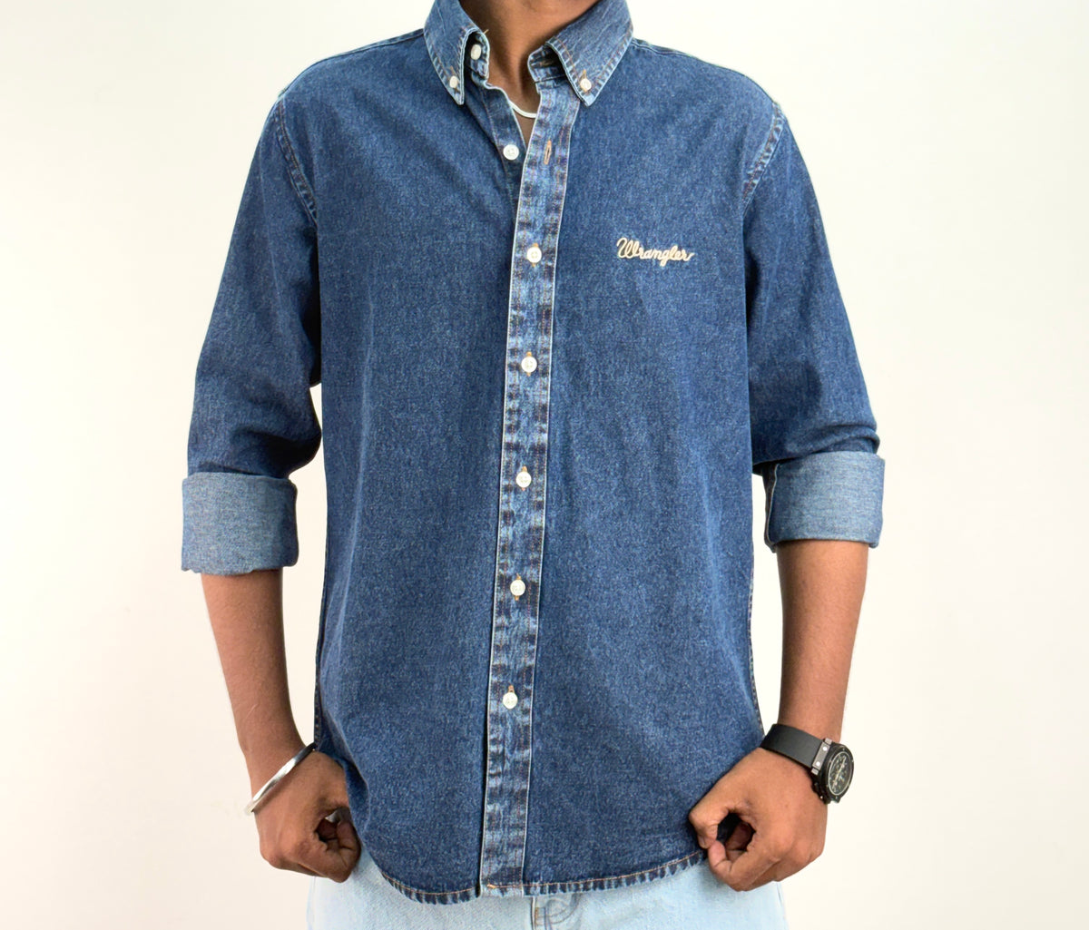 Dark Blue Denim Shirt