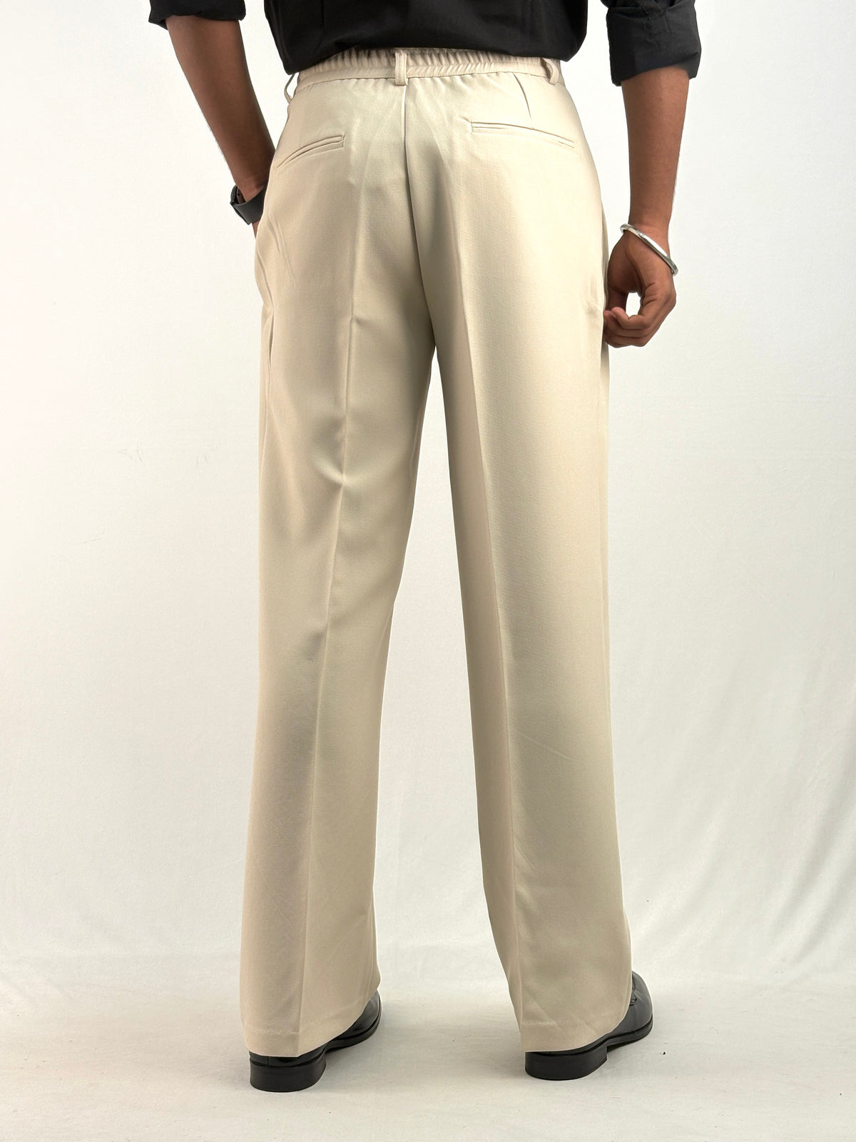 Beige Korean Baggy Pant