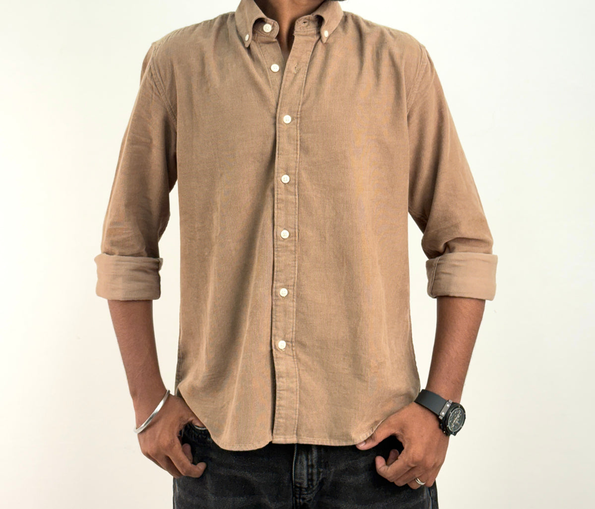 Light Brown Corduroy Shirt