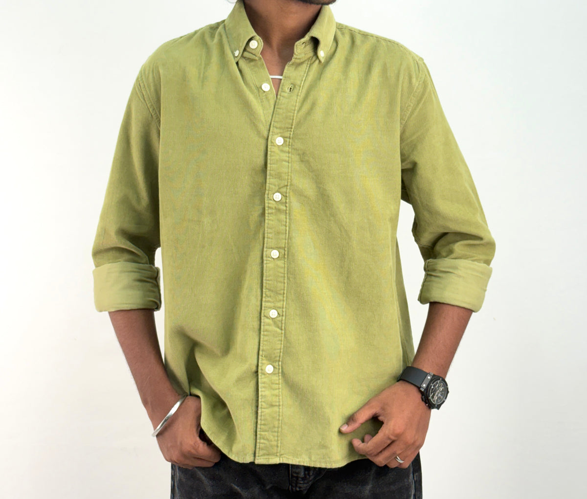 Light Green Corduroy Shirt