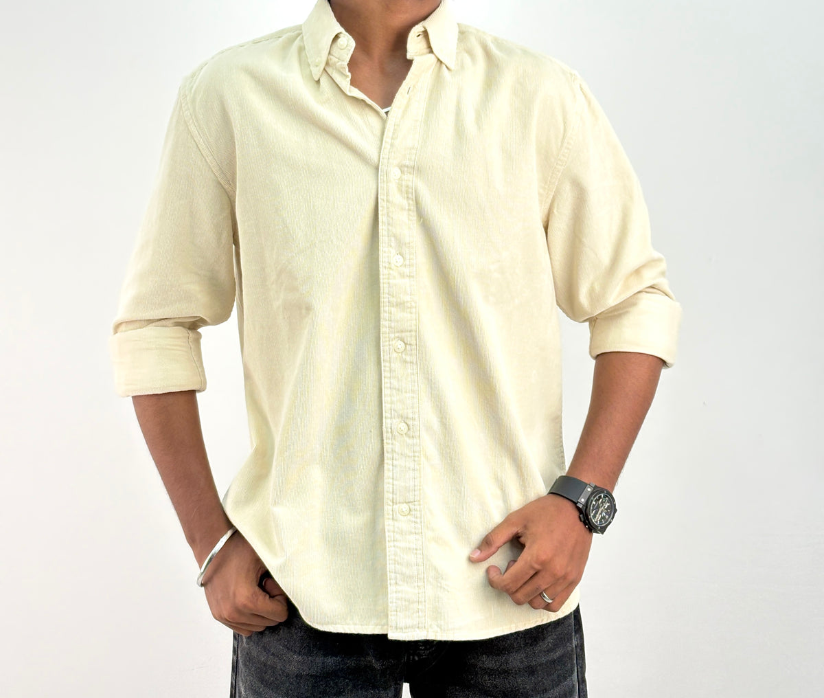 Cream Corduroy Shirt