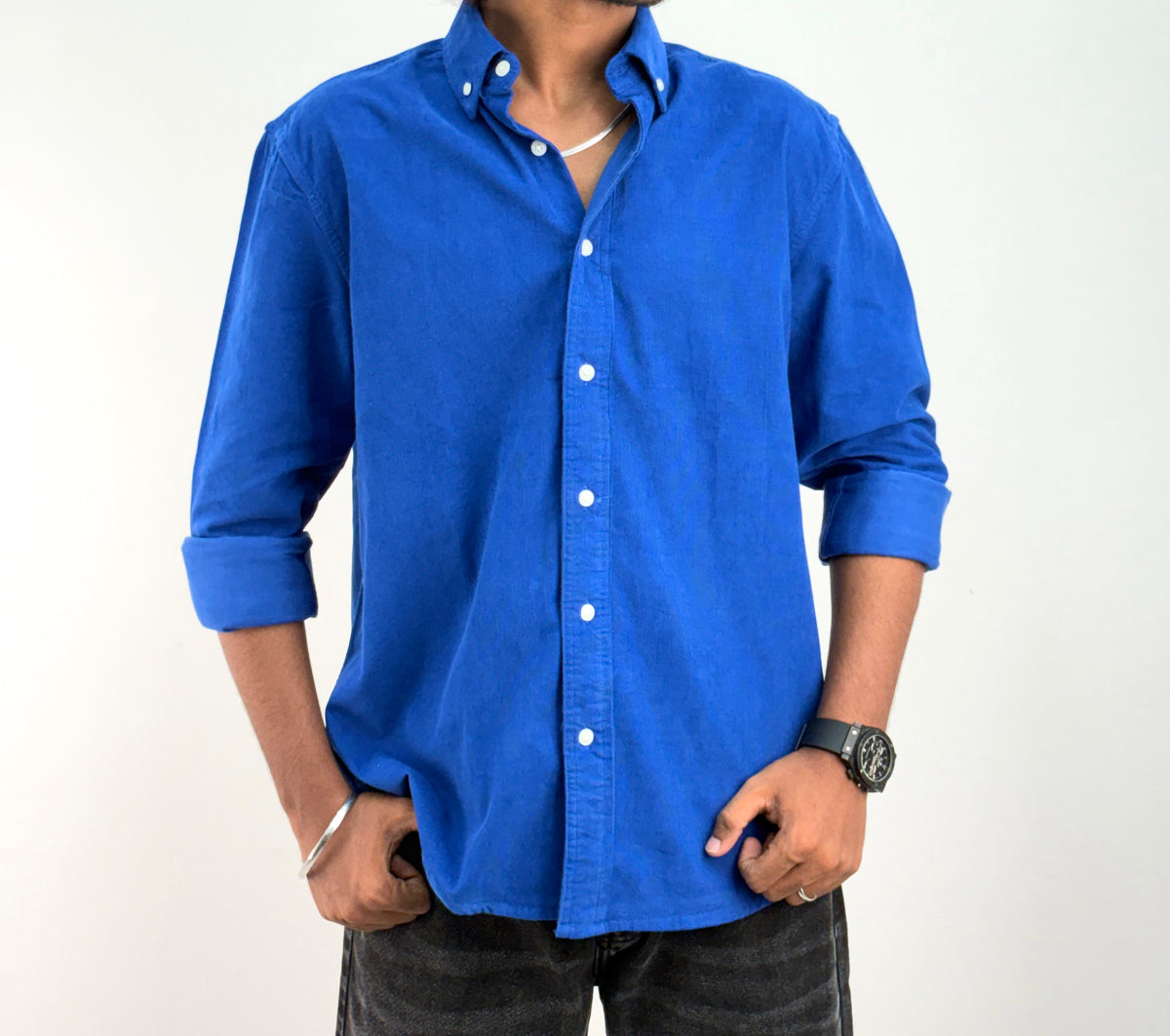 Royal Blue Corduroy Shirt