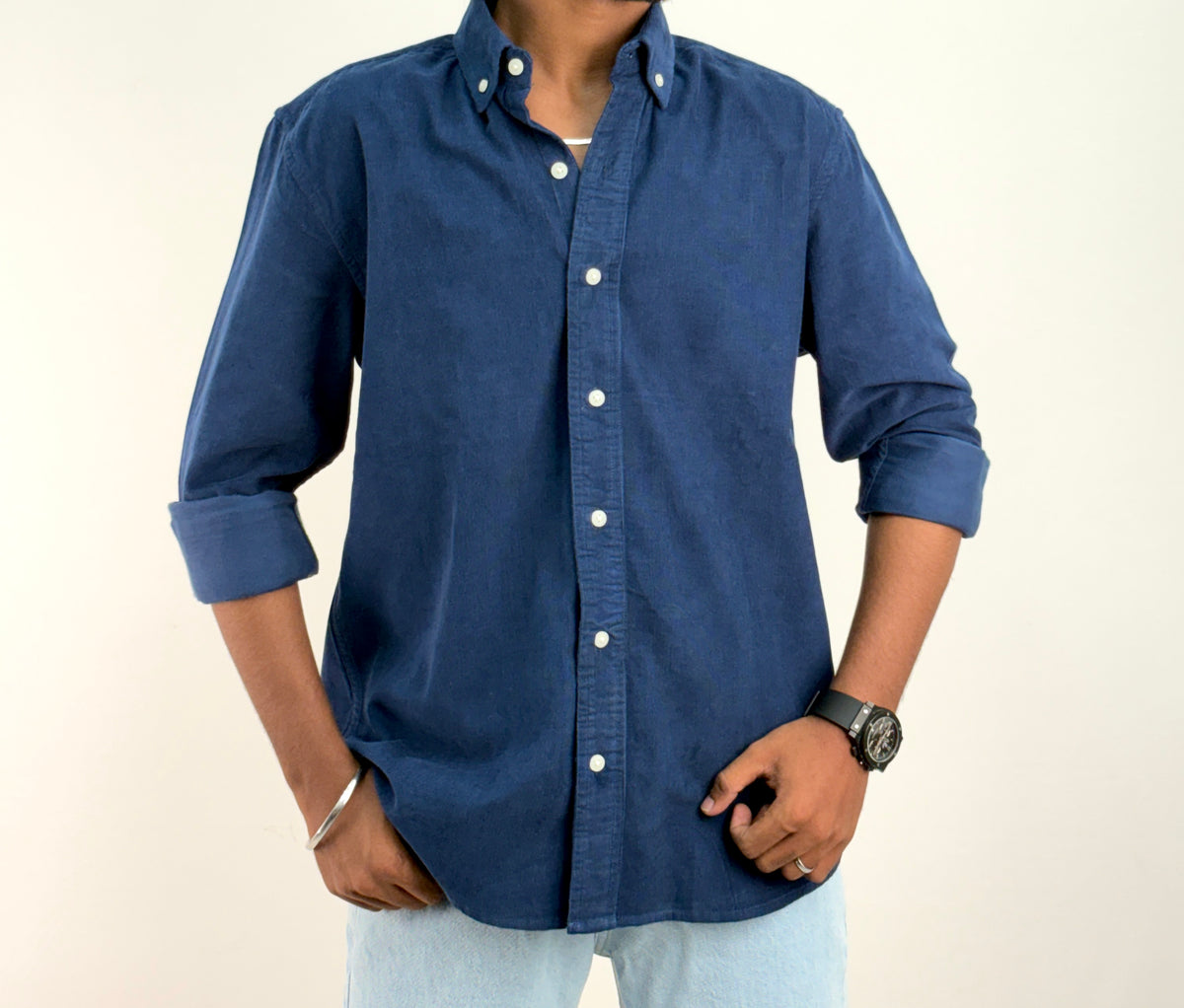 Navy Corduroy Shirt