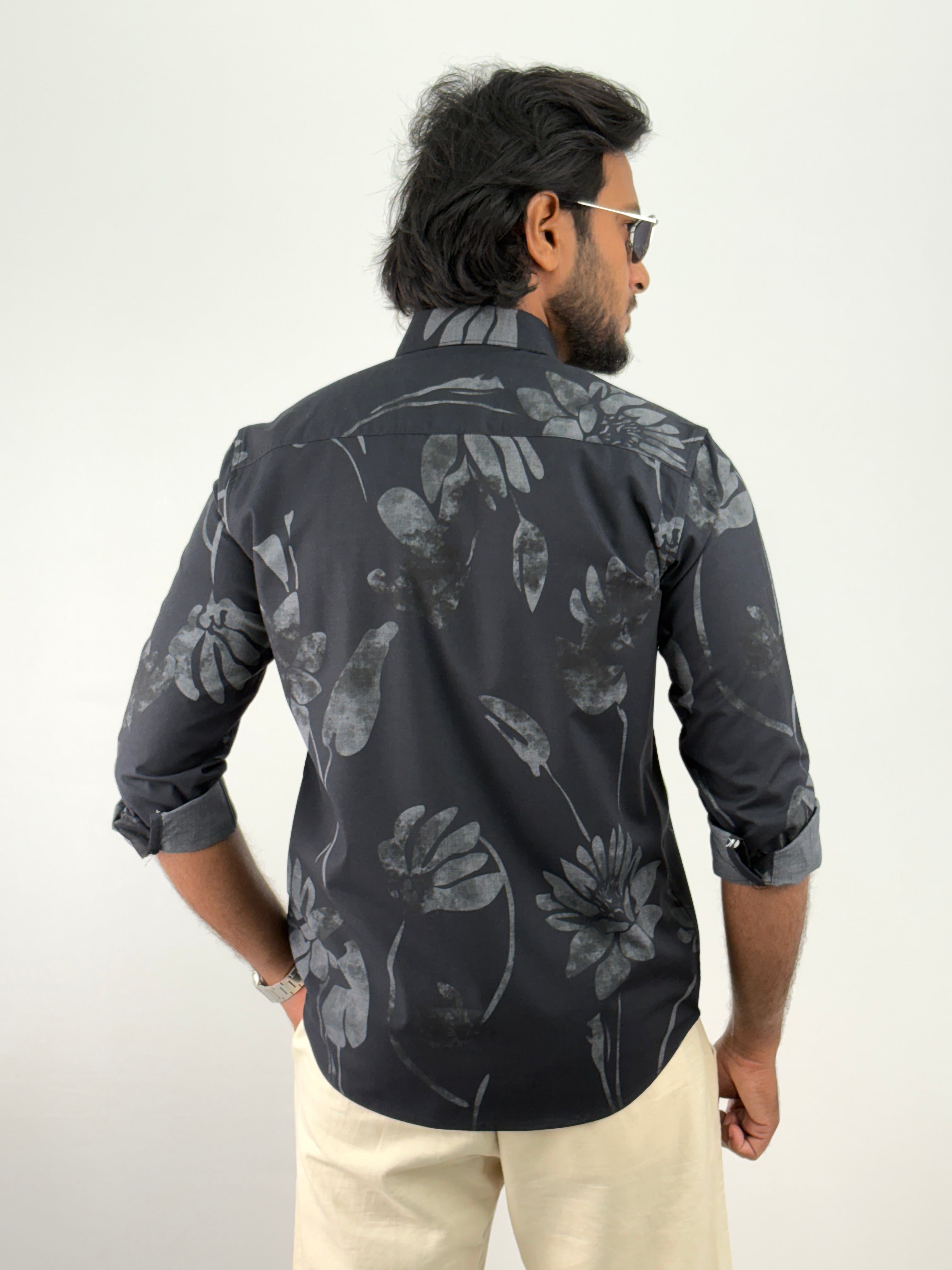 Dark Navy Printed Shirts