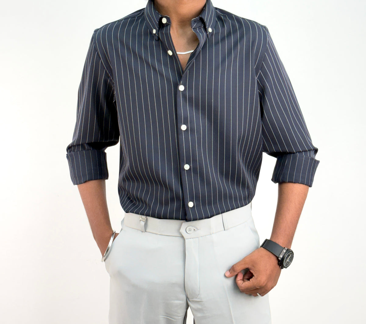 Navy IMP Stripe Shirt