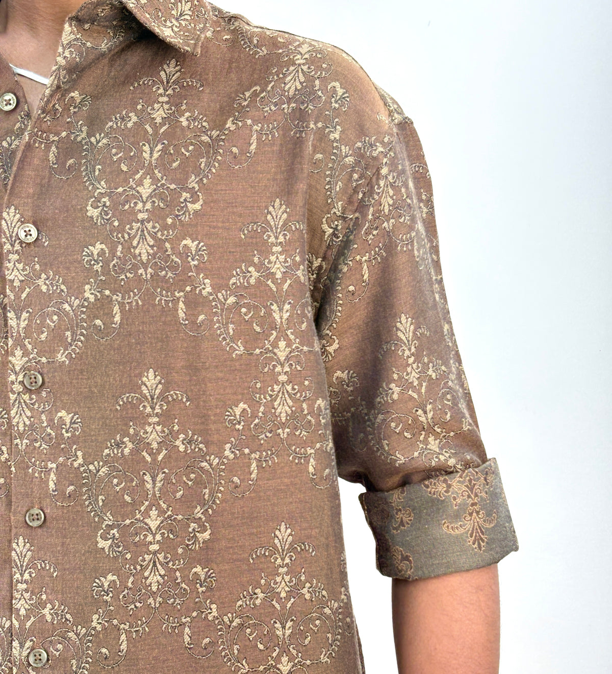 Brown Printed Shirt