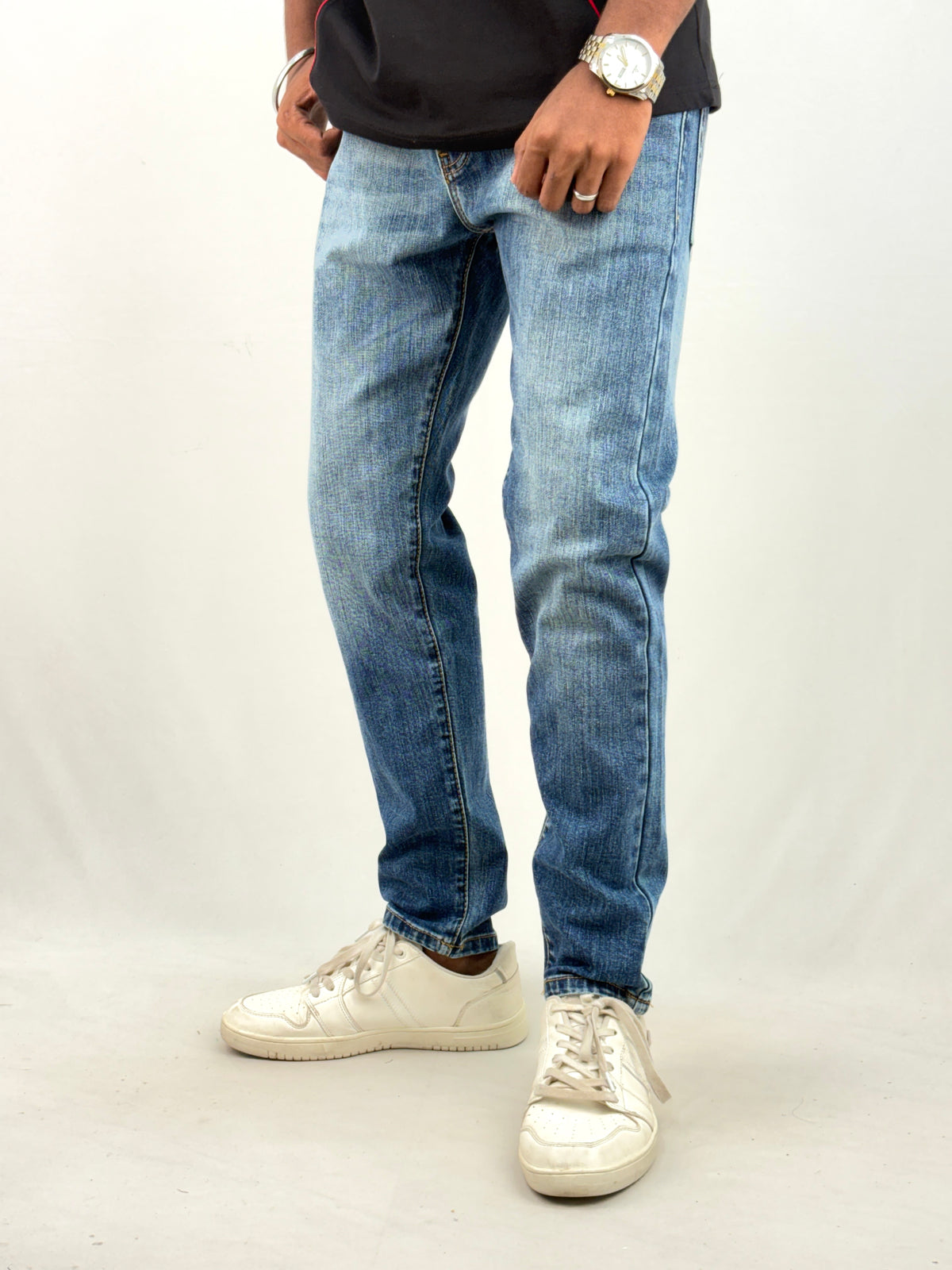 Blue Shade Ankle Fit Jean 1