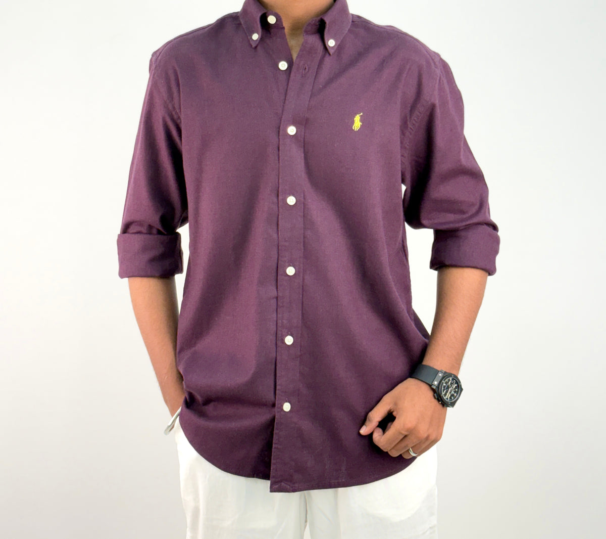 Wine Linen Shirt