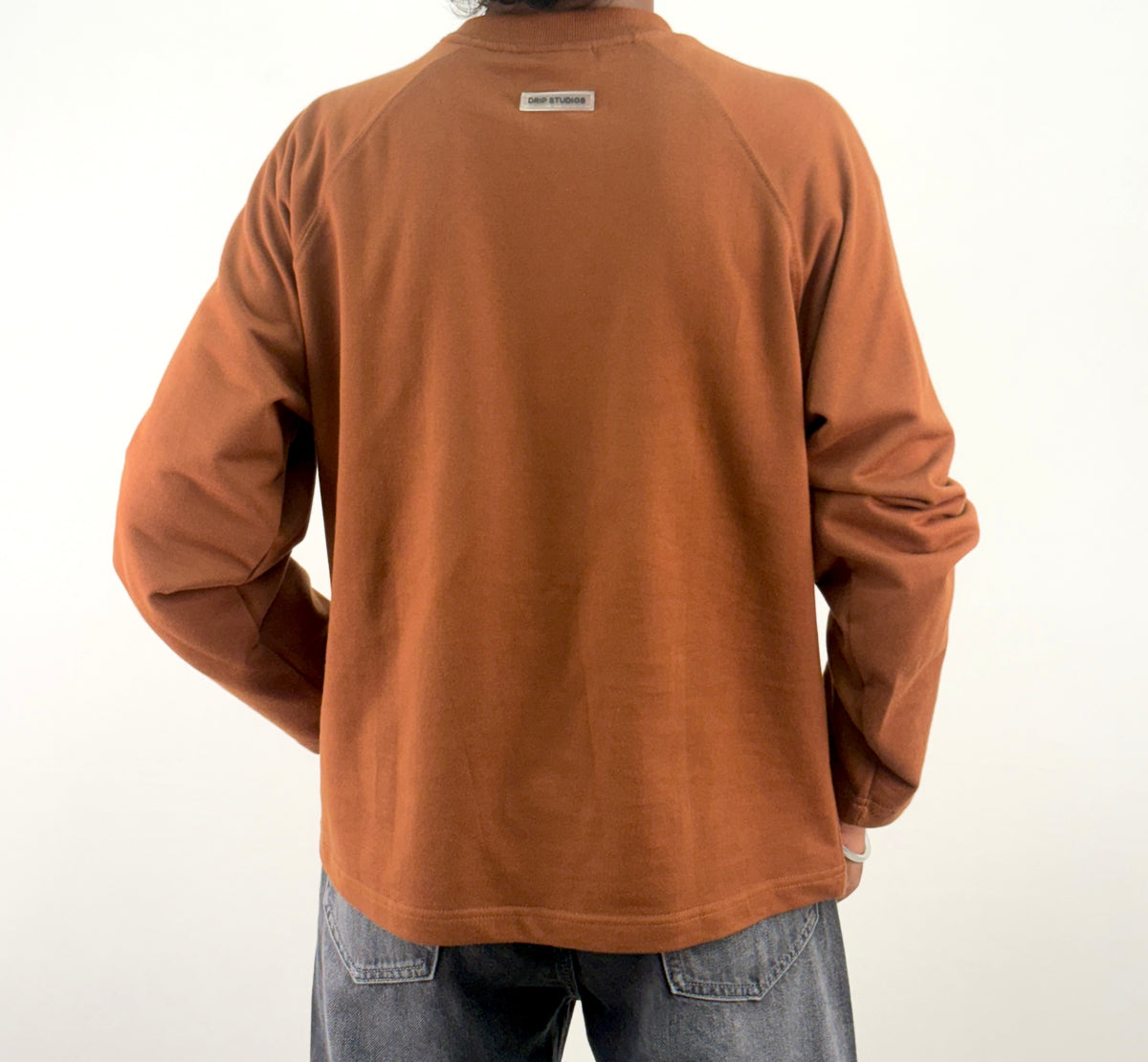 Brown Cropped Raglan Tee
