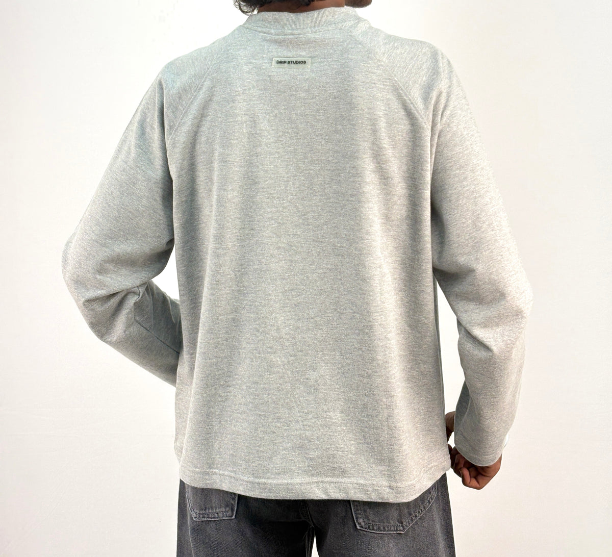 Light Grey Cropped Raglan Tee