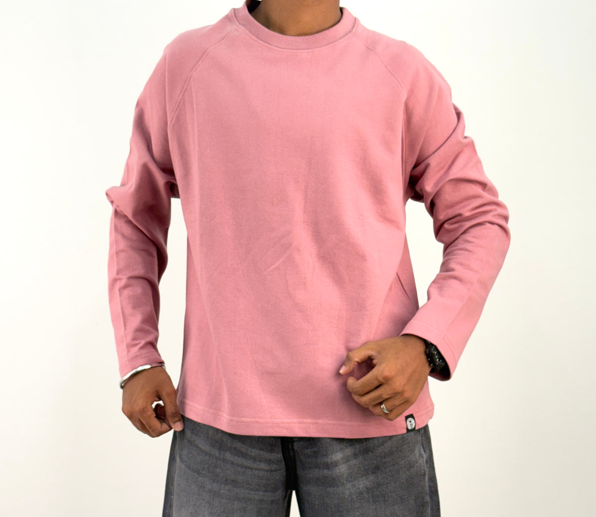 Peach Cropped Raglan Tee