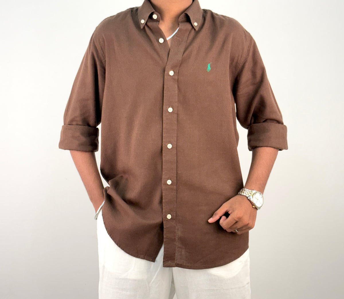 Brown Linen Shirt