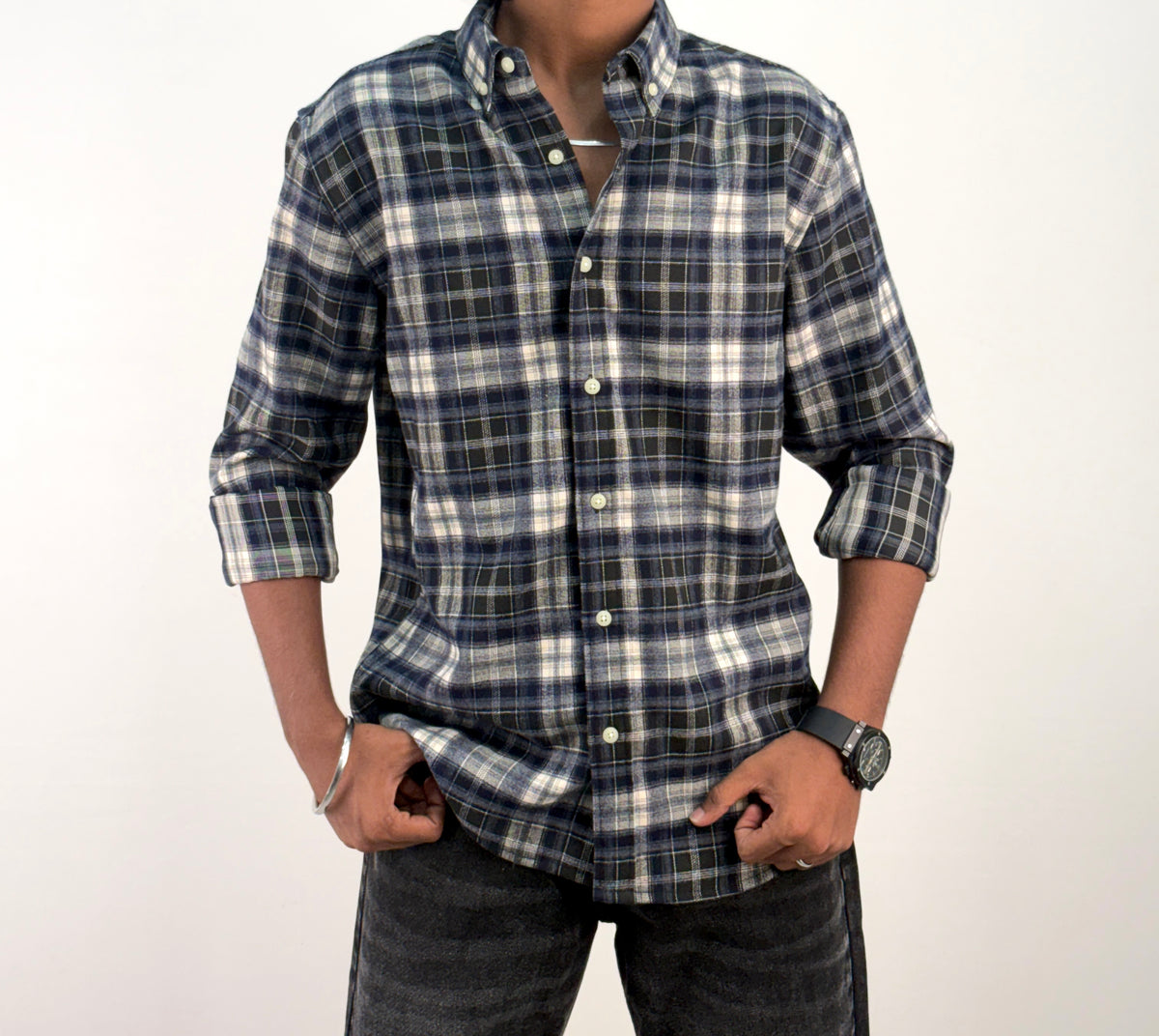 Dark Grey IMP Flannel Shirt 4