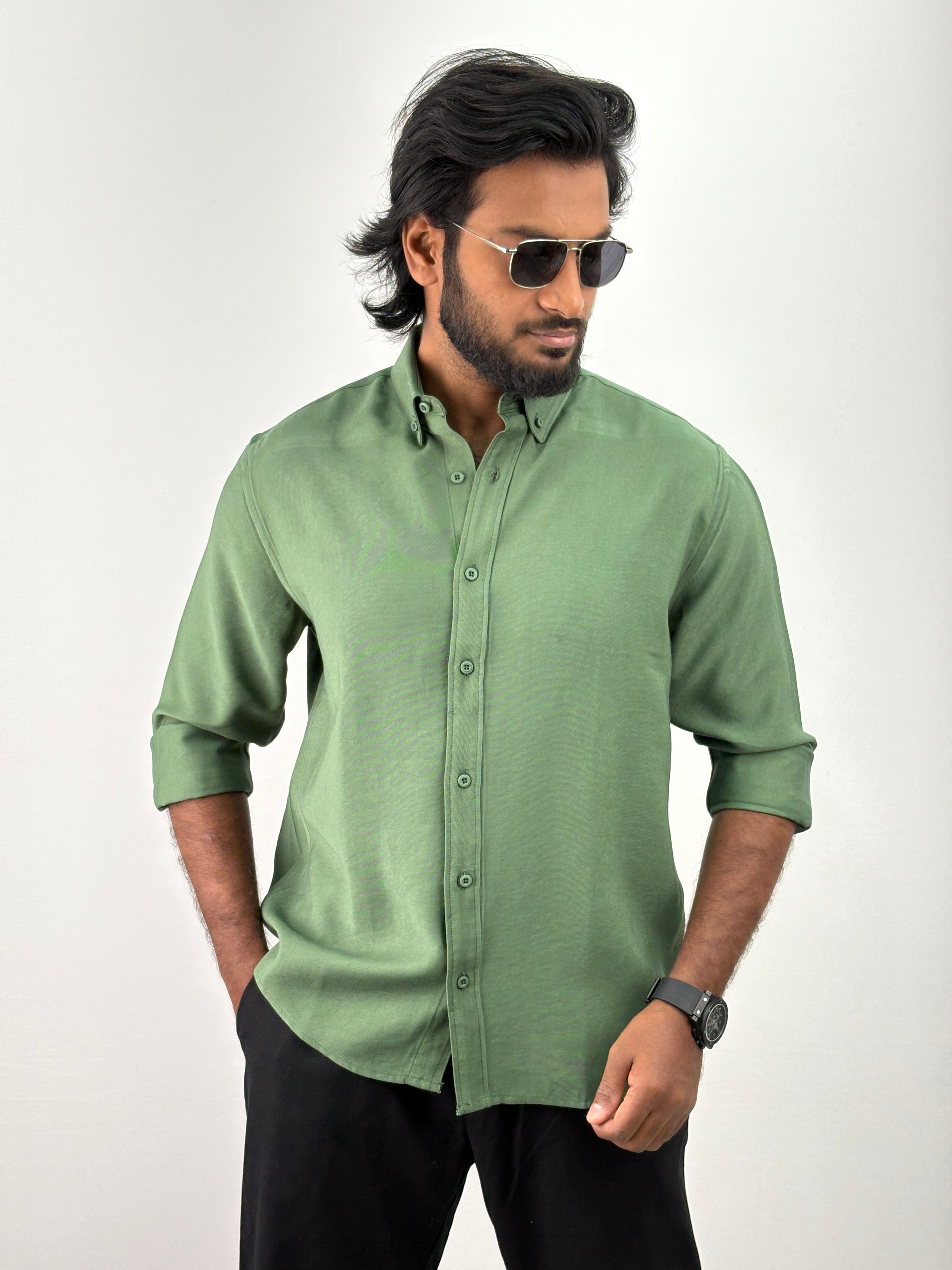 Green IMP Plain Shirts